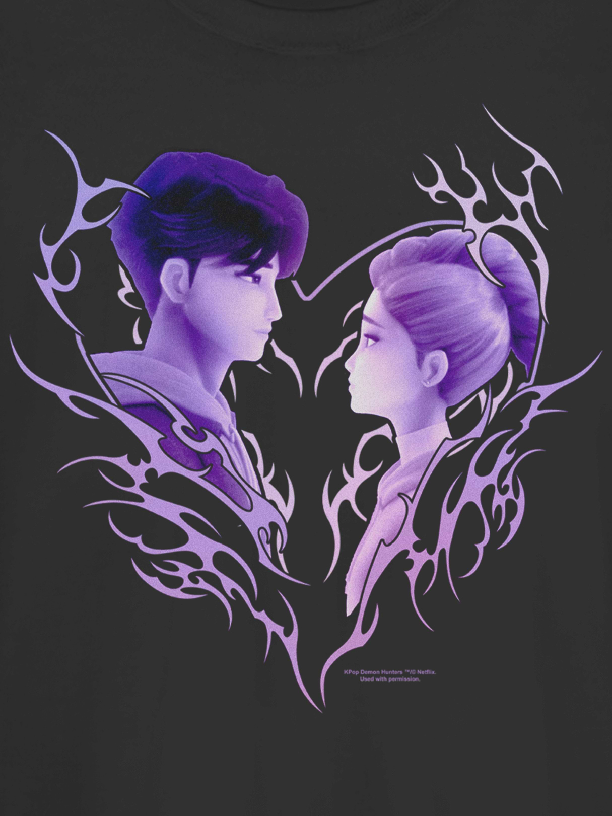 K-Pop Demon Hunters Love Graphic T-Shirt - Black