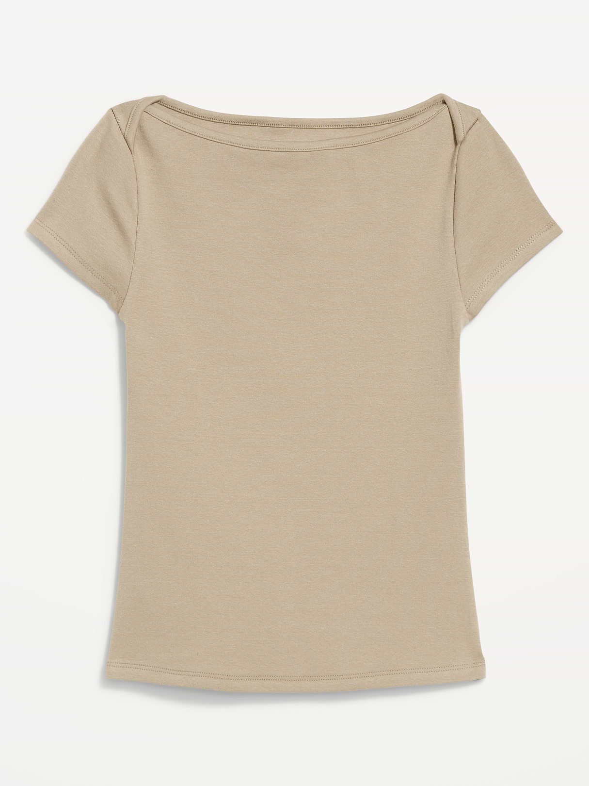 Snug Boatneck T-Shirt - Toasted Almond