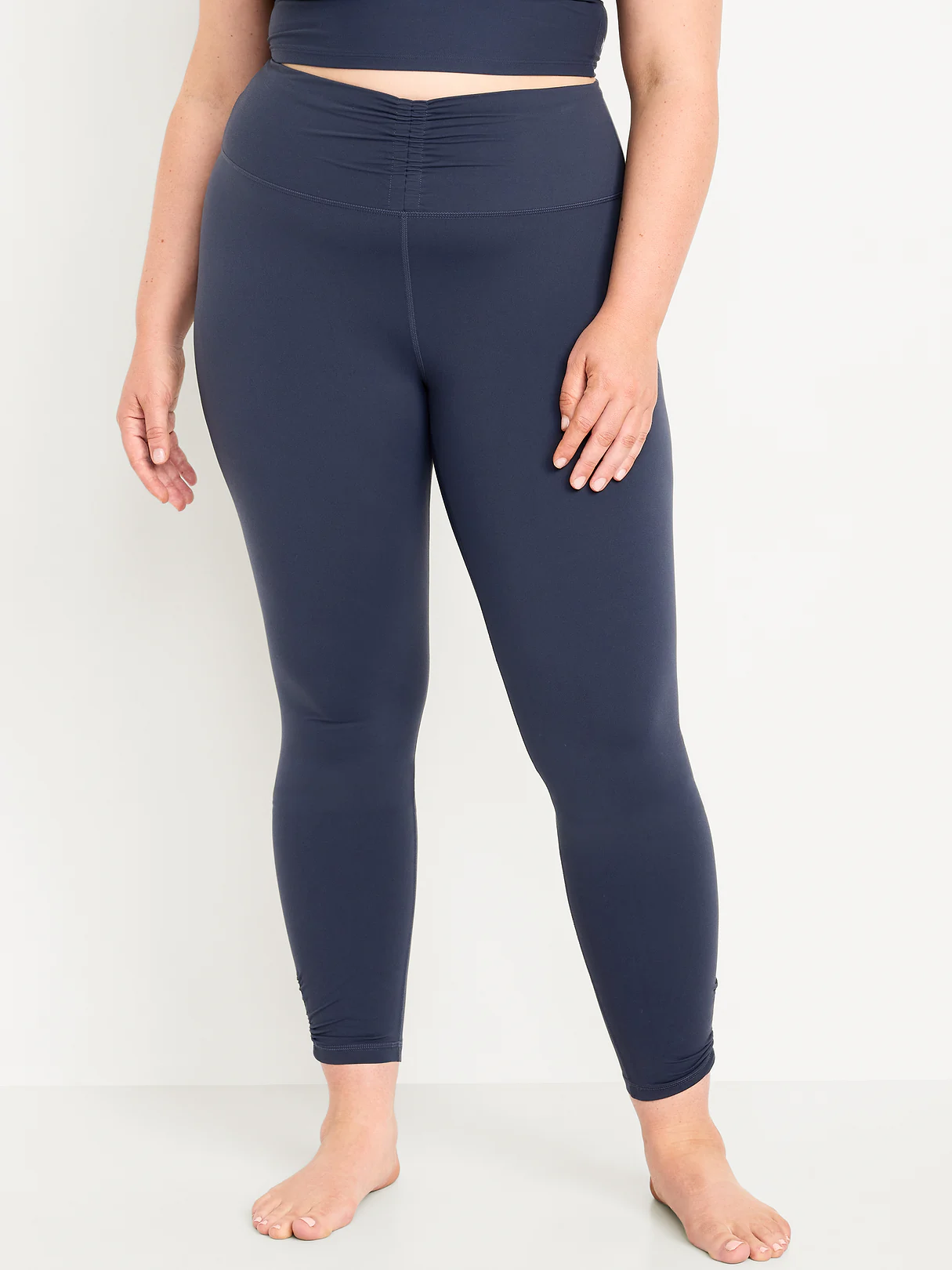High-Waisted StudioSmooth Ruched Leggings - Dusk Navy