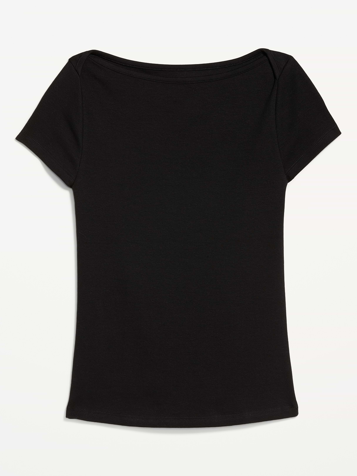 Snug Boatneck T-Shirt - Black Jack