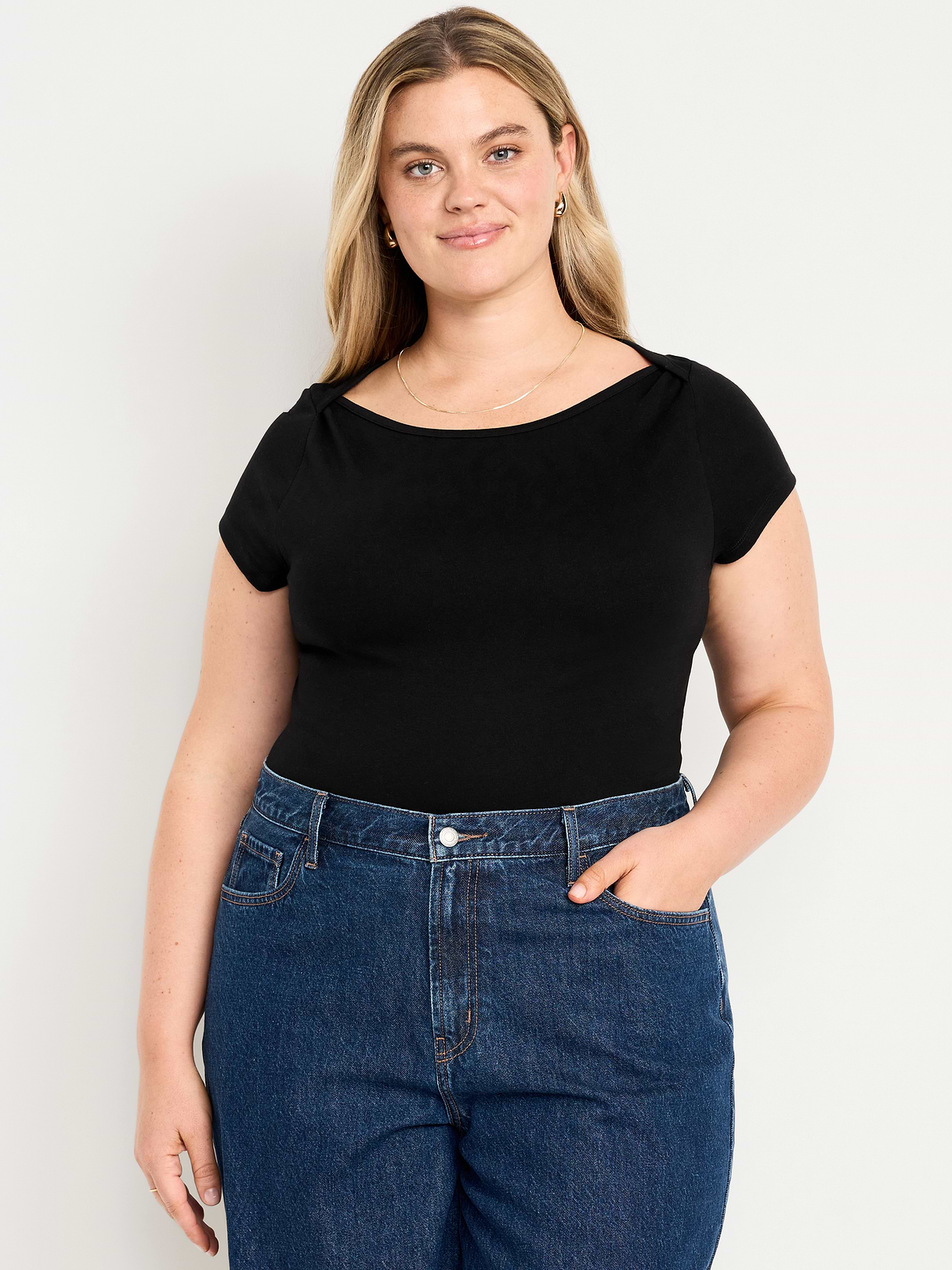 Snug Boatneck T-Shirt - Black Jack