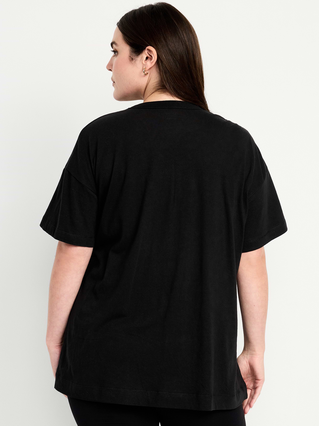 Oversized EveryWear Tunic T-Shirt - Light Black Heather