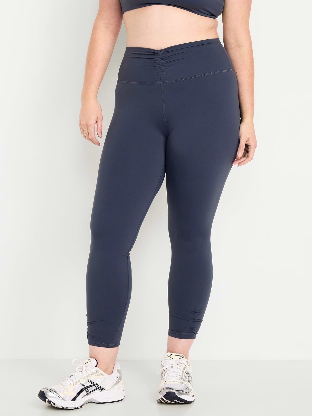High-Waisted StudioSmooth Ruched Leggings - Dusk Navy