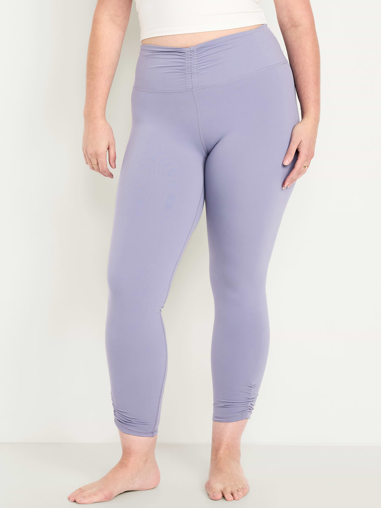 High-Waisted StudioSmooth Ruched Leggings - Lunar Path
