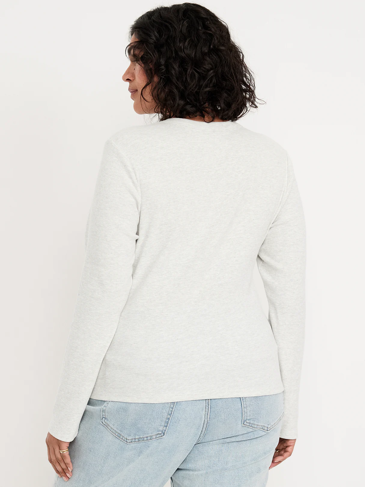 Snug Long-Sleeve Crew-Neck T-Shirt - Light Gray Heather