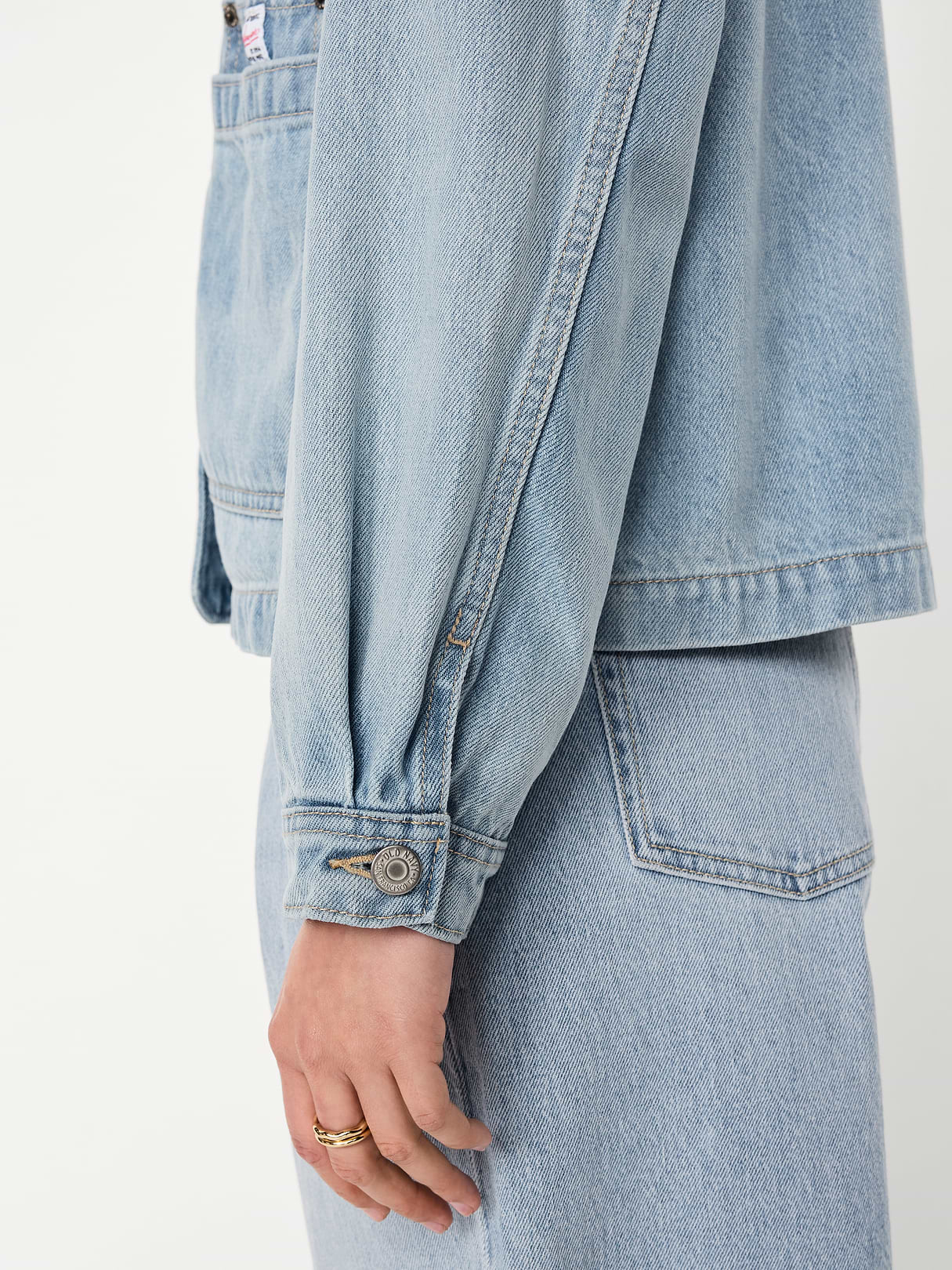 Cropped Jean Chore Jacket - Light Wash