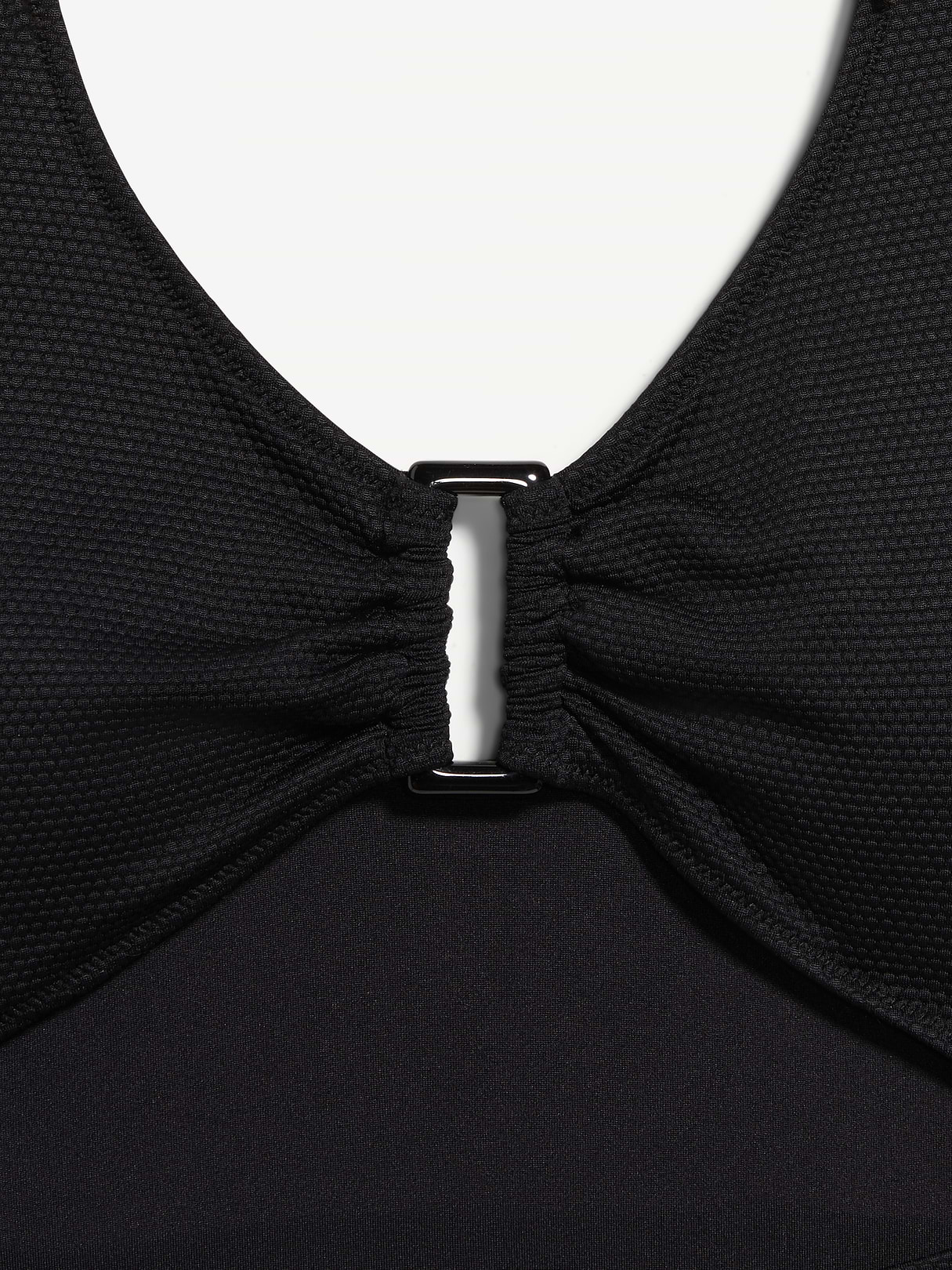 Textured One-Piece Cut-Out Swimsuit - Black Jack