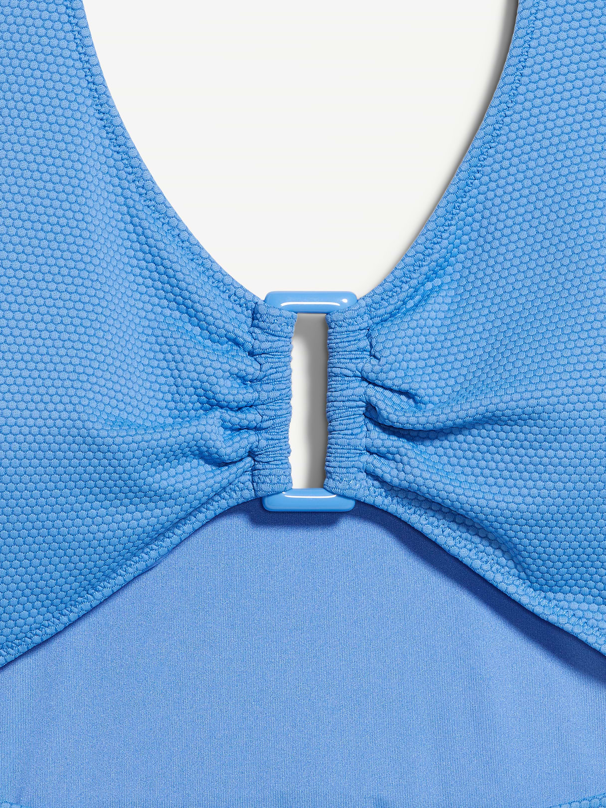 Textured One-Piece Cut-Out Swimsuit - Cloisonne