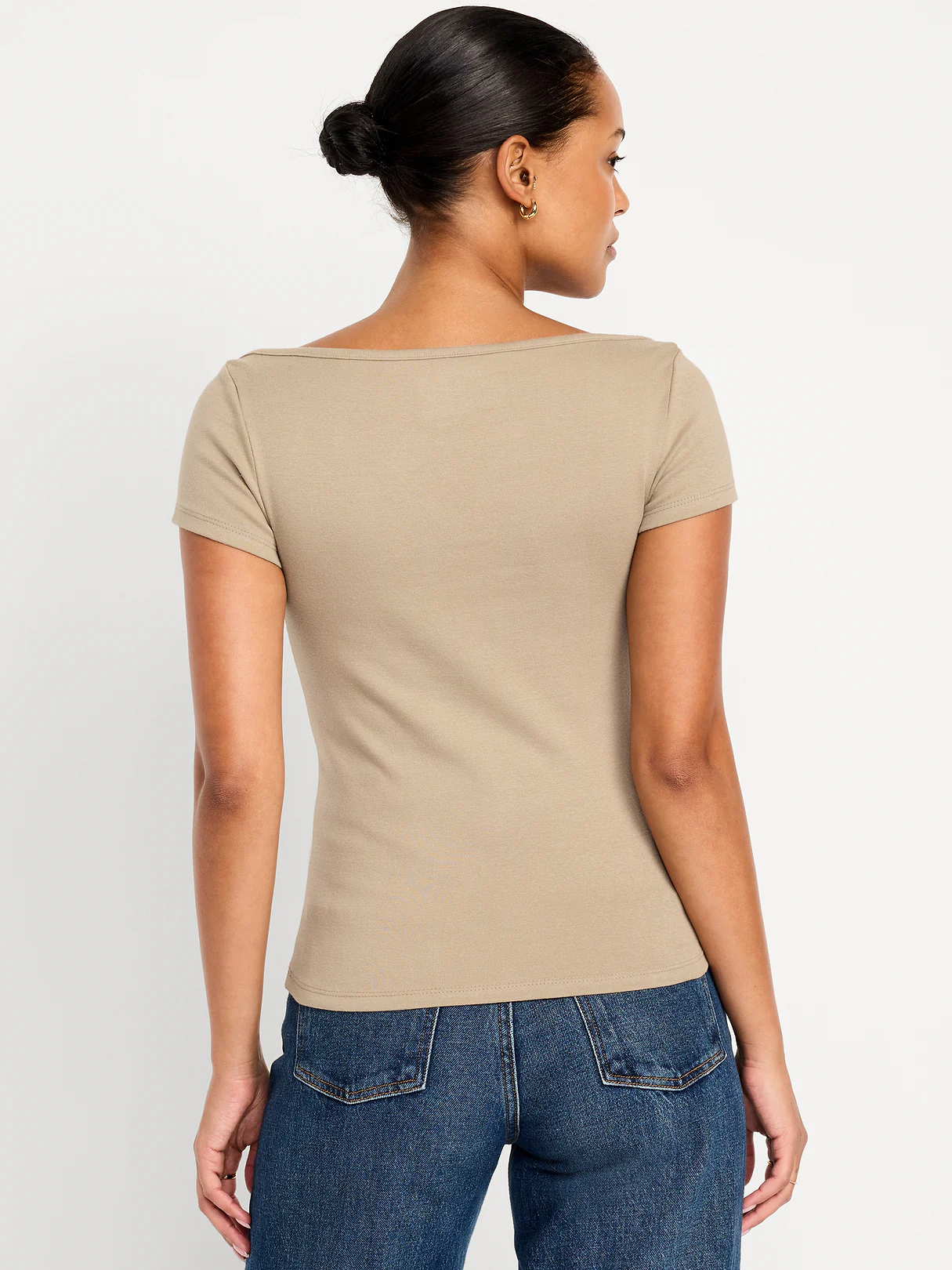 Snug Boatneck T-Shirt - Toasted Almond