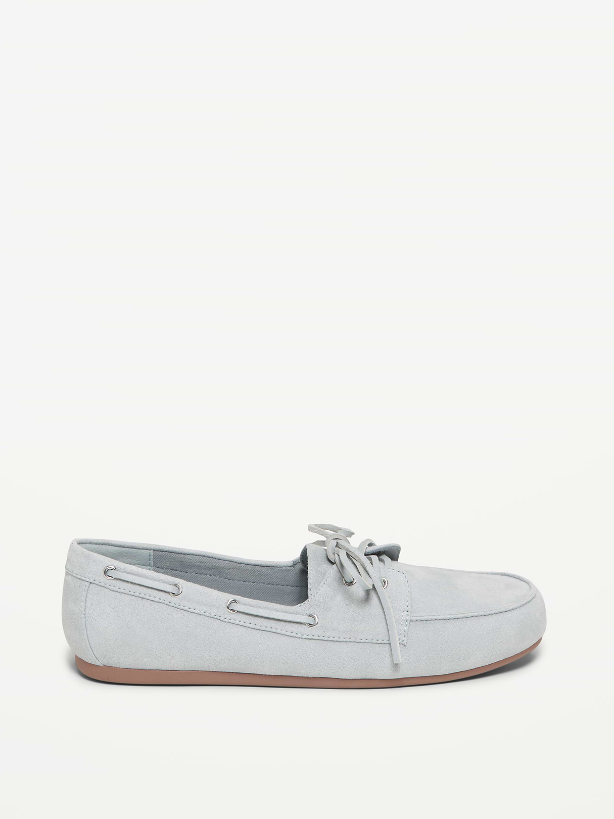 Faux-Suede Boat Shoes for Women - Chambray Blue