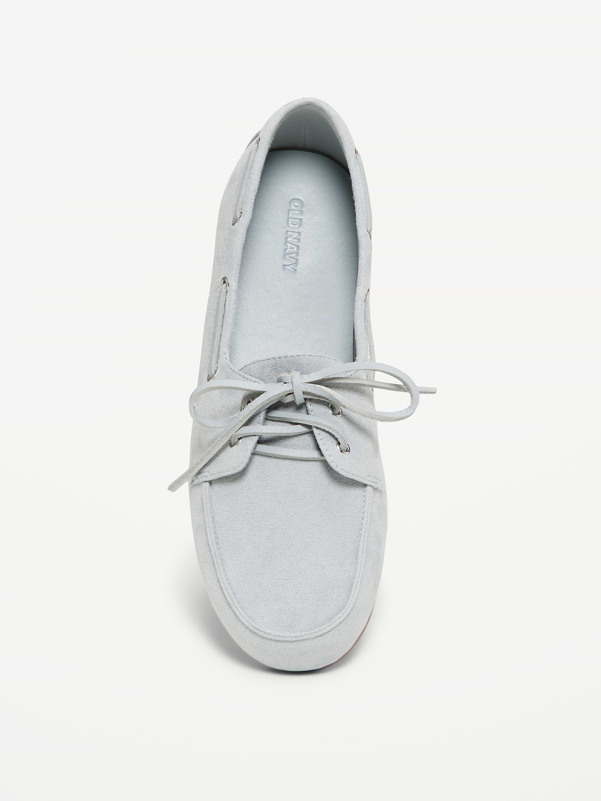 Faux-Suede Boat Shoes for Women - Chambray Blue