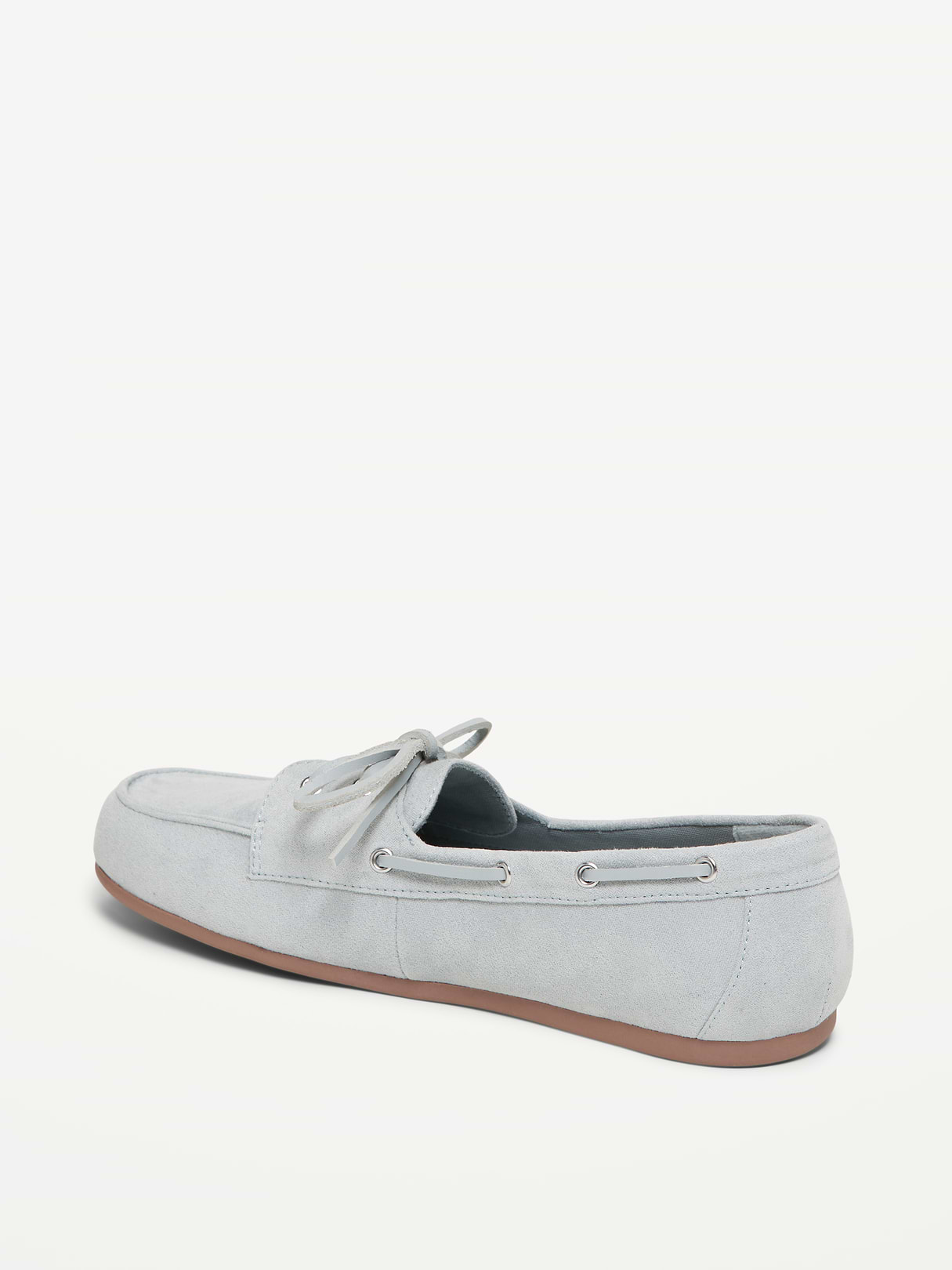 Faux-Suede Boat Shoes for Women - Chambray Blue