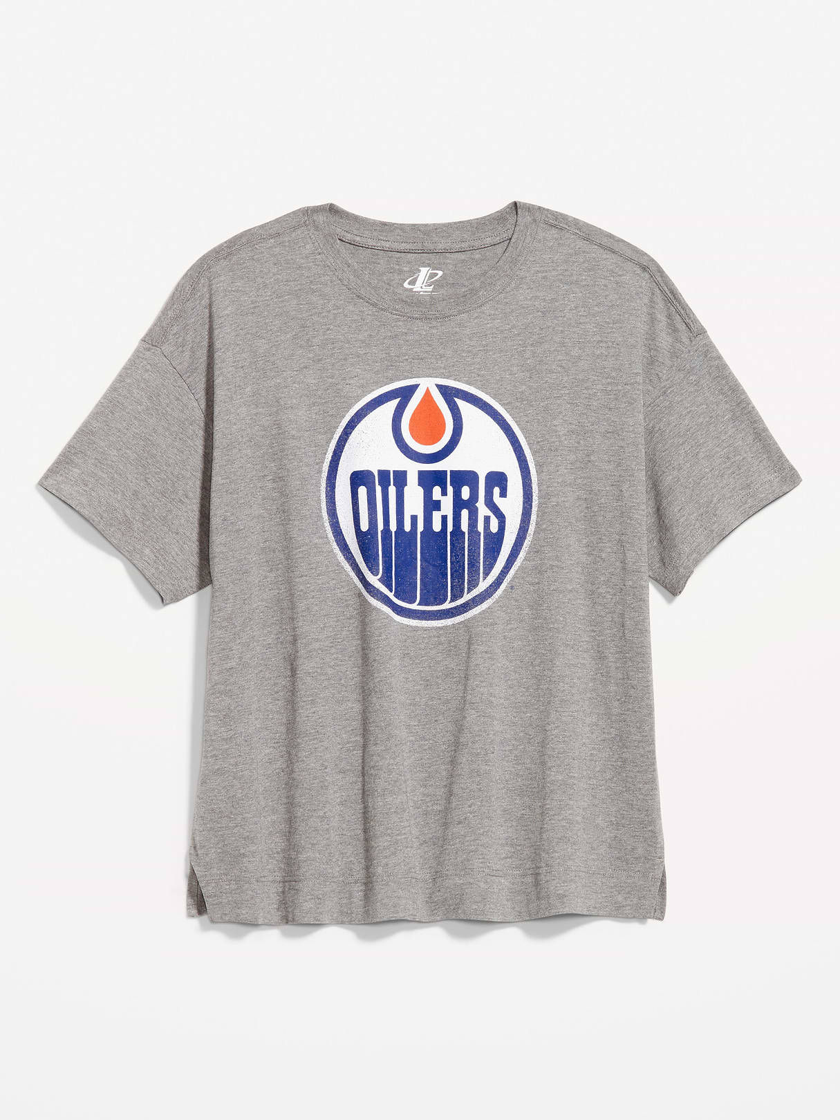 NHL Crew-Neck T-Shirt for Women - Oilers Grey