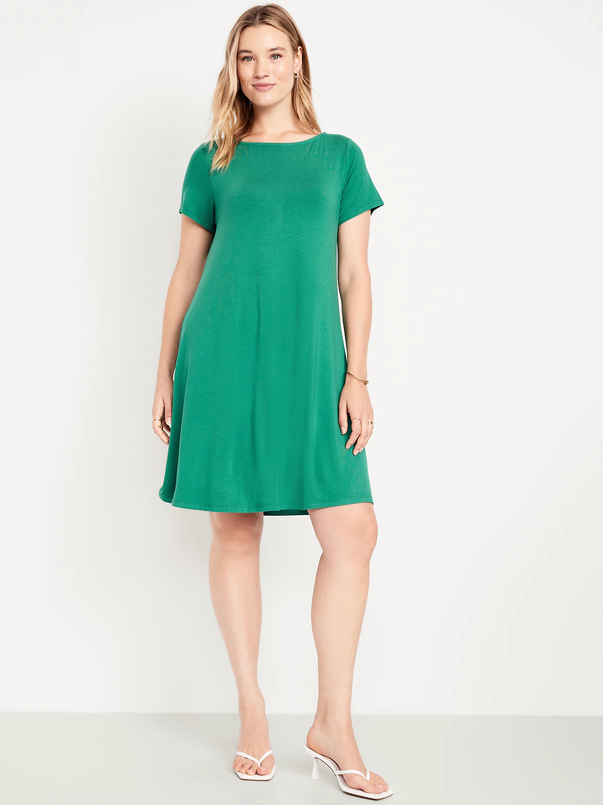 Short-Sleeve Mini Swing Dress - Sugarpine
