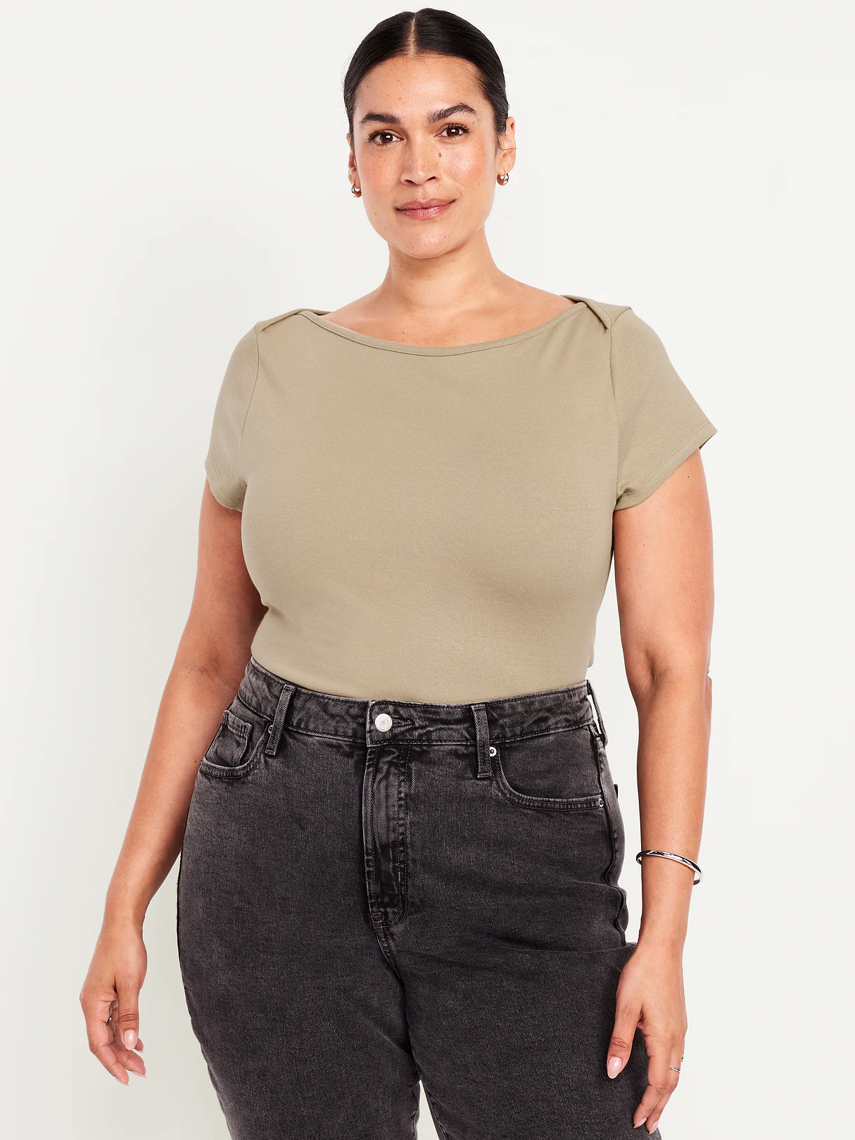 Snug Boatneck T-Shirt - Toasted Almond