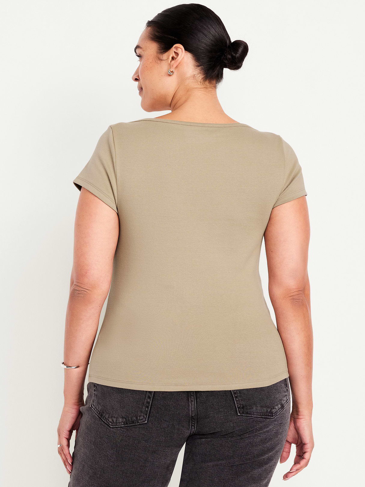 Snug Boatneck T-Shirt - Toasted Almond