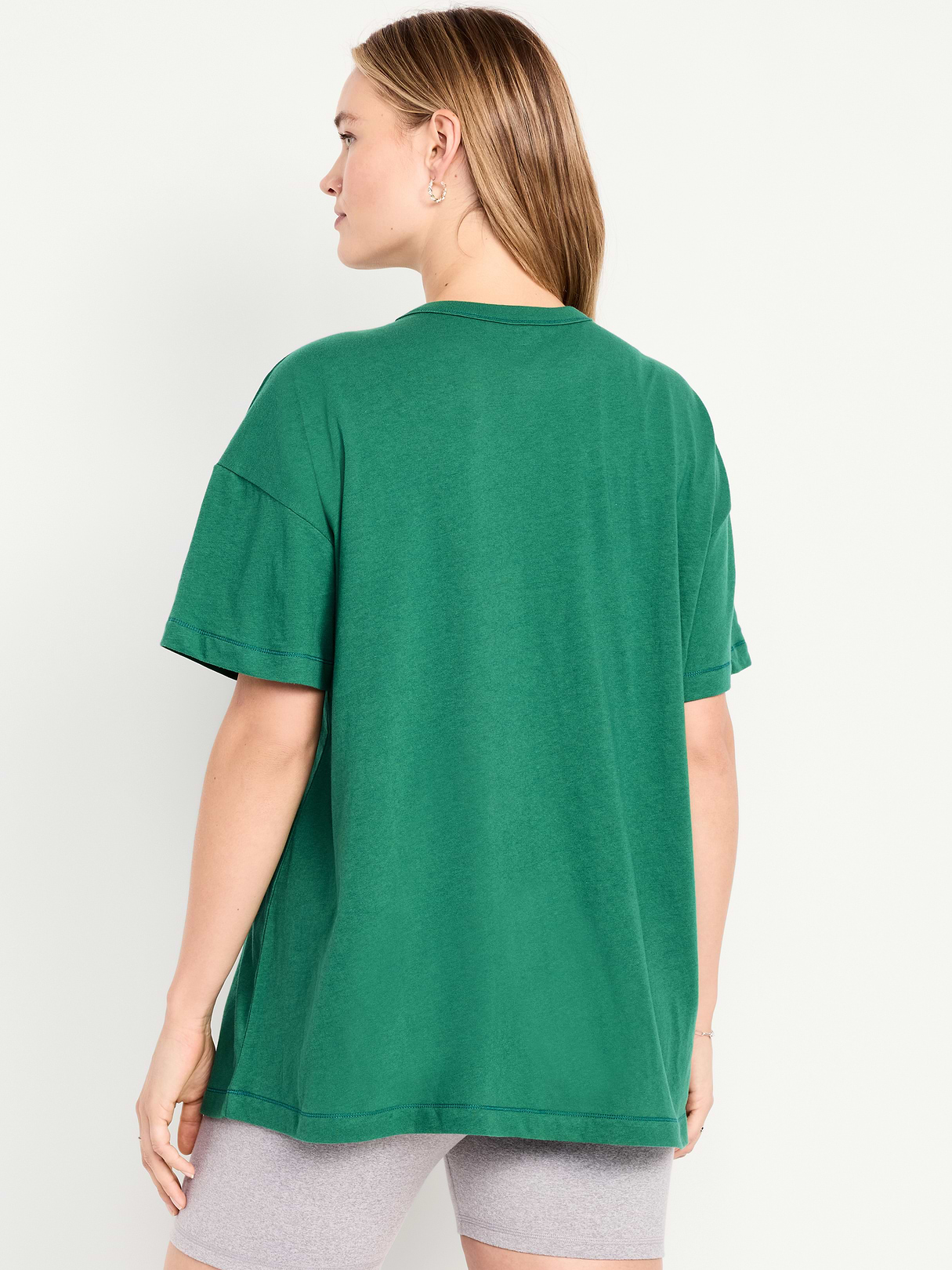 Oversized EveryWear Tunic T-Shirt - Emerald Pigment