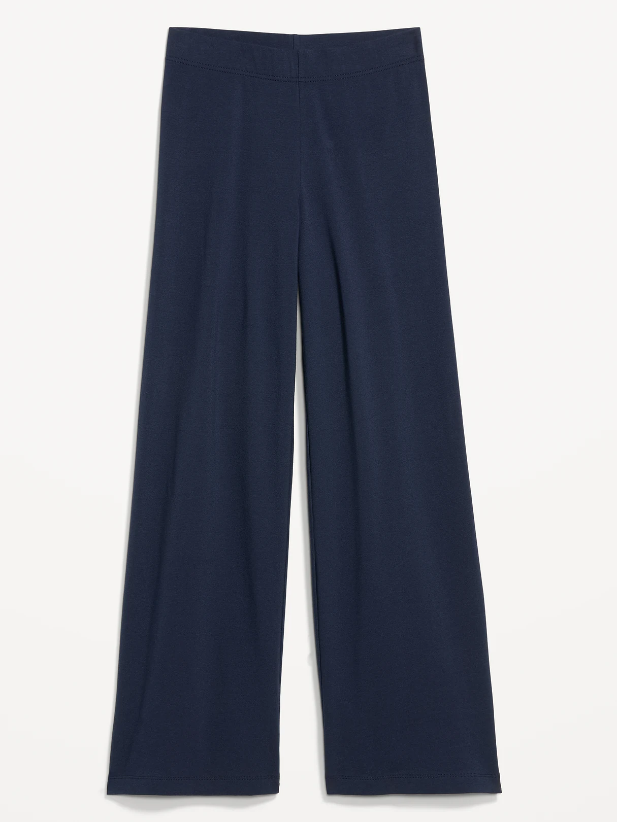 High-Waisted Fashion Wide-Leg Leggings - Navy Blue