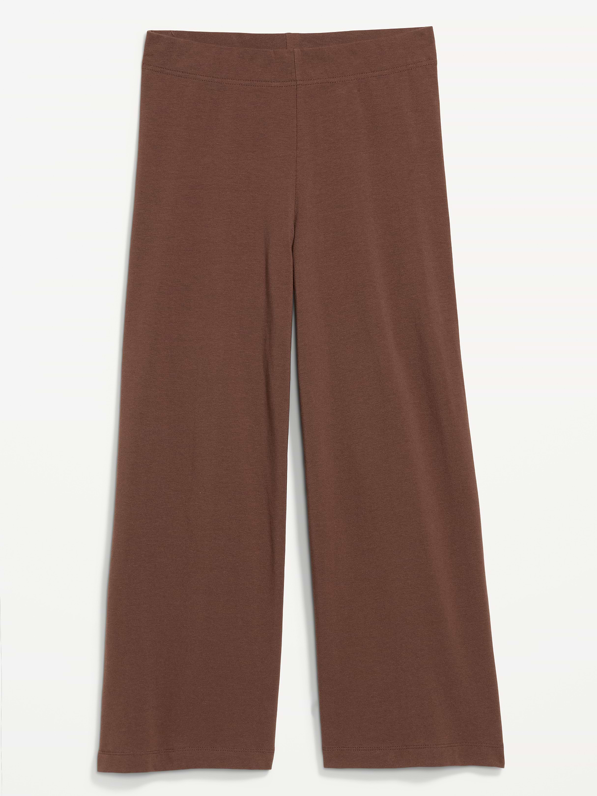 High-Waisted Fashion Wide-Leg Cropped Leggings - Peppercorn