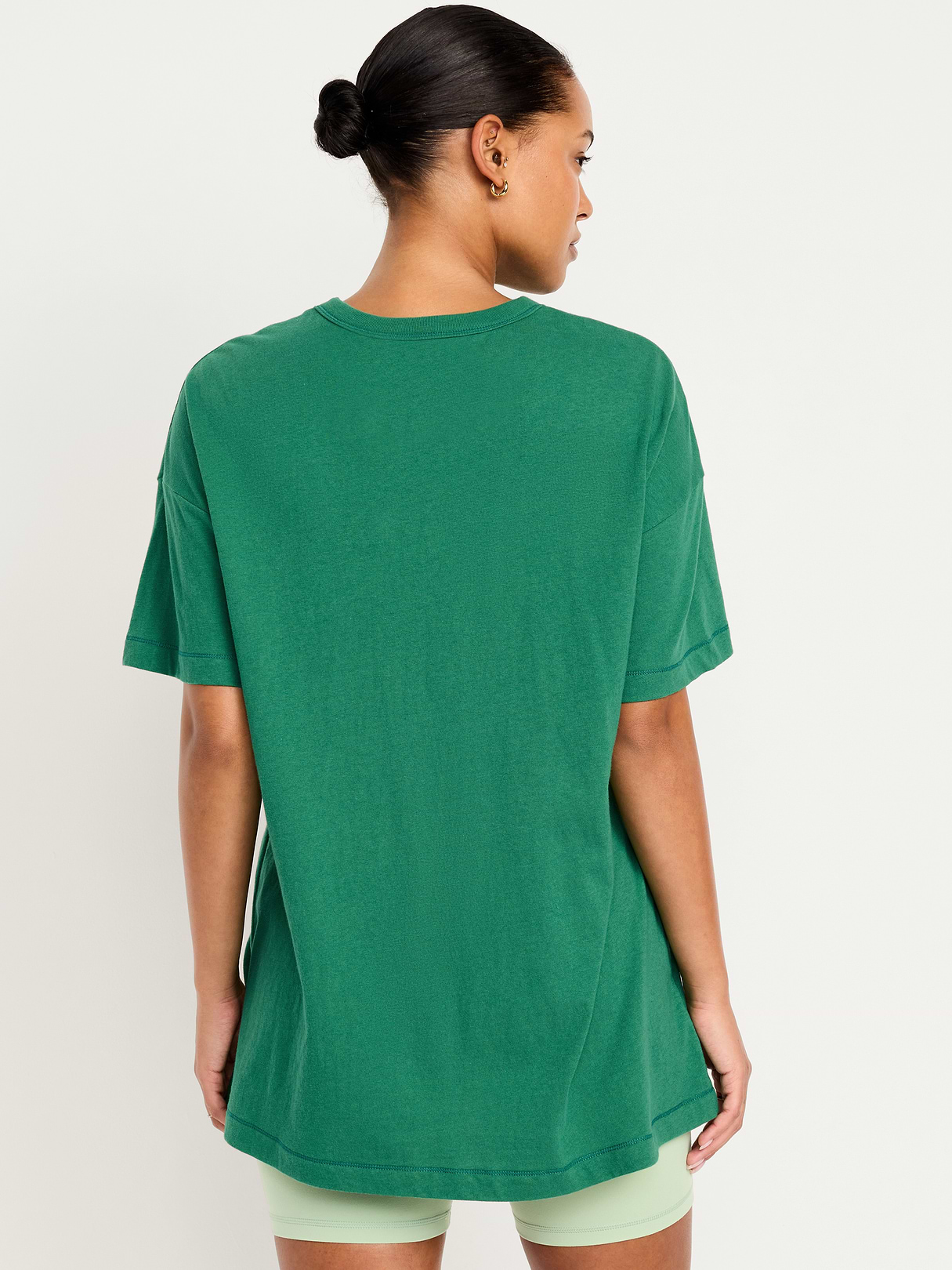 Oversized EveryWear Tunic T-Shirt - Emerald Pigment