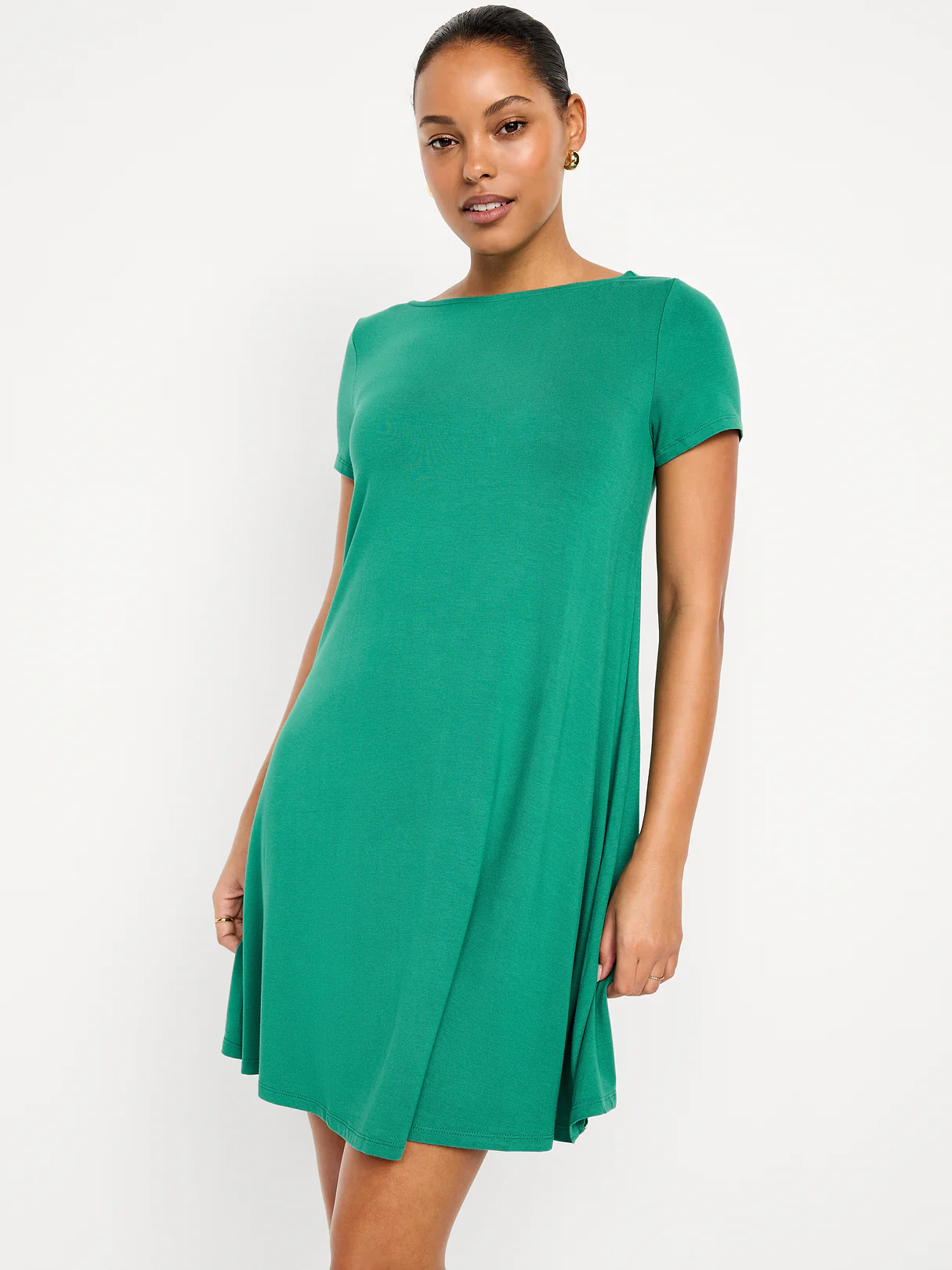 Short-Sleeve Mini Swing Dress - Sugarpine
