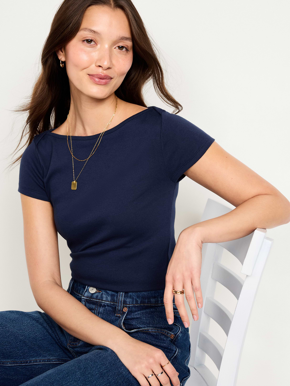 Snug Boatneck T-Shirt - Arctic Depth