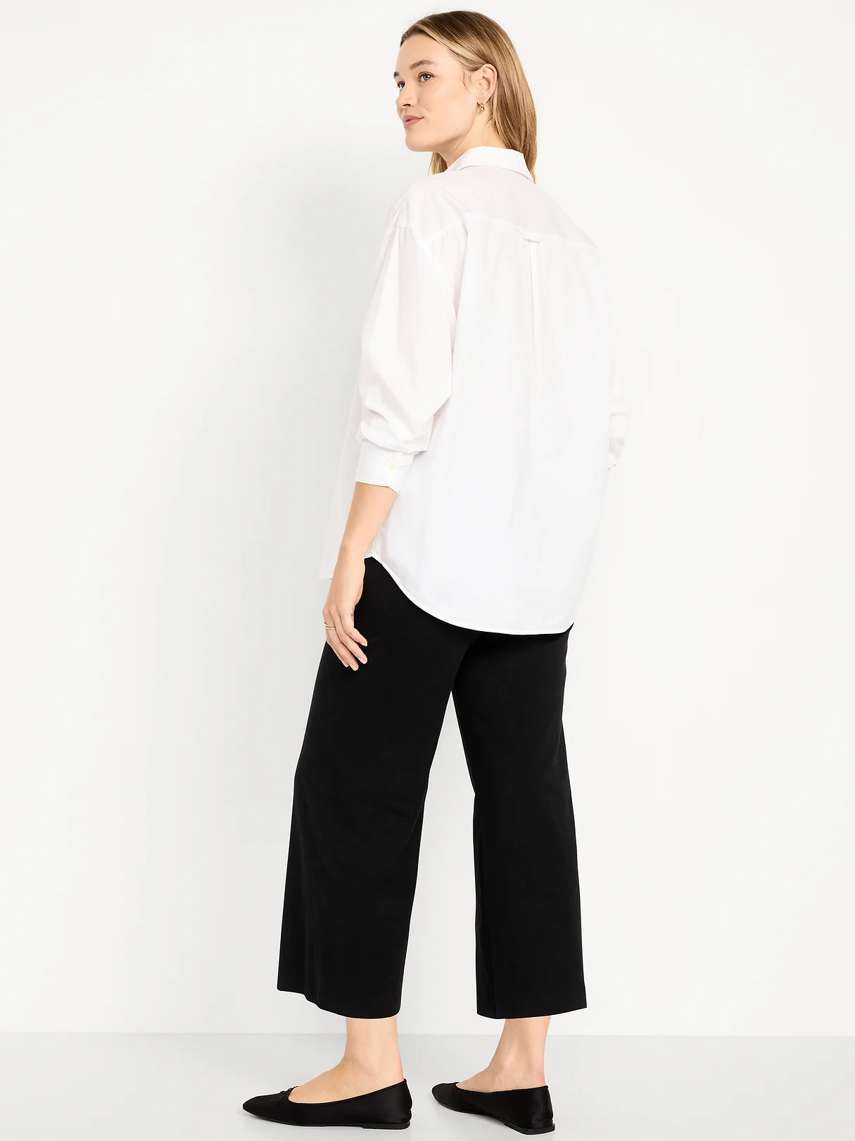 High-Waisted Fashion Wide-Leg Cropped Leggings - BlackJack