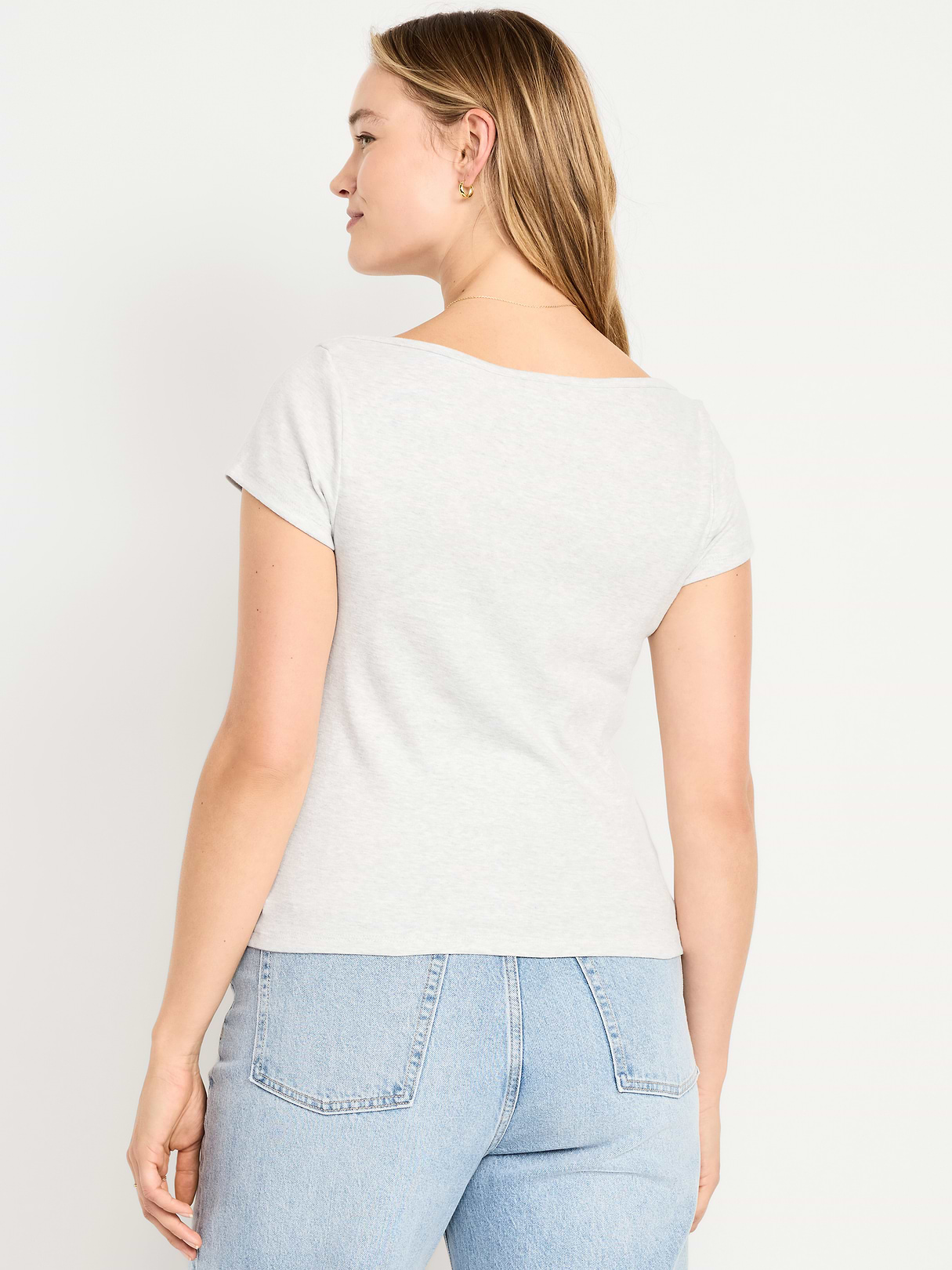 Snug Boatneck T-Shirt - Light Heather Gray