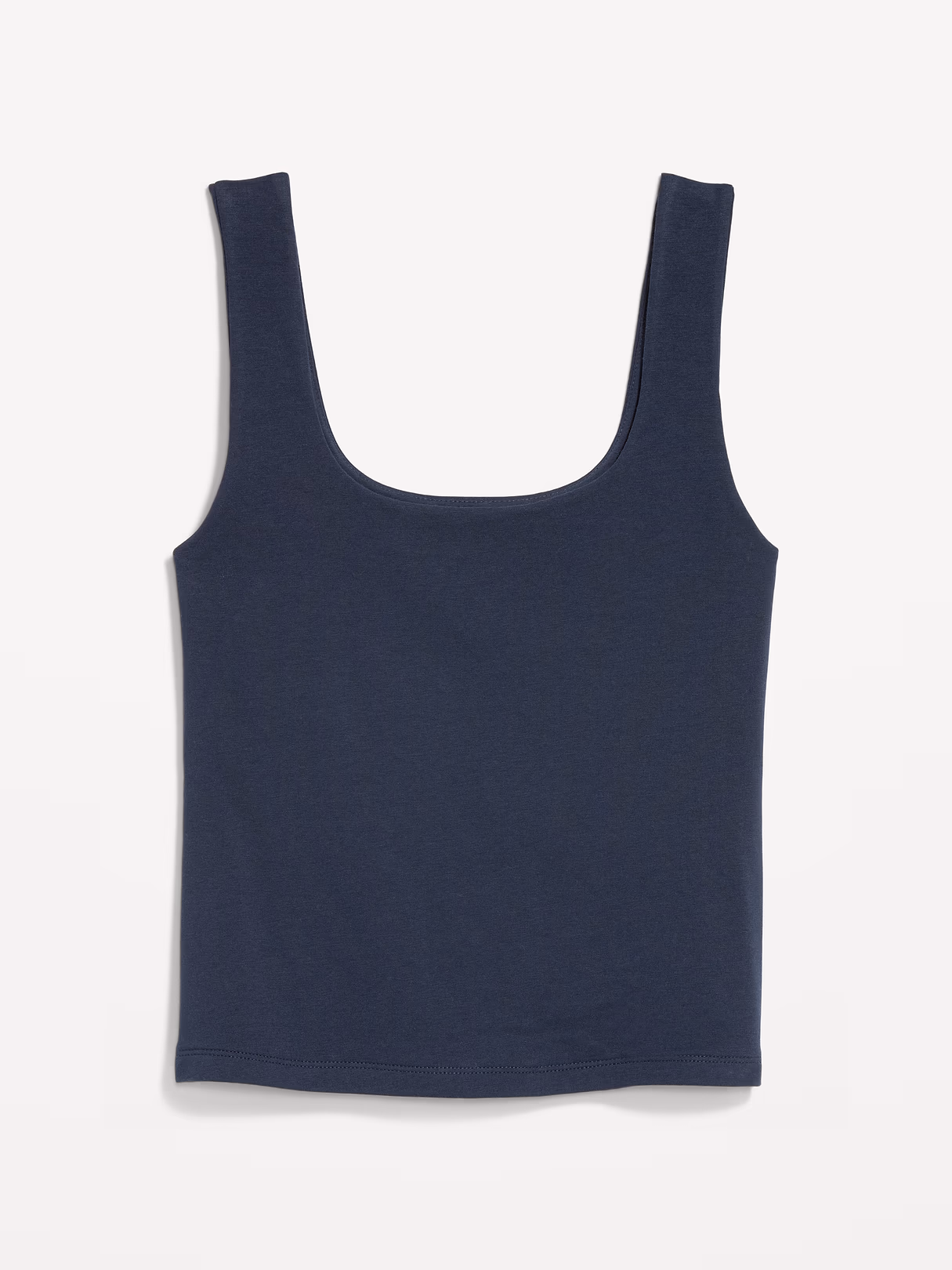 Hug Double-Layer Scoop-Neck Tank Top - In the Navy