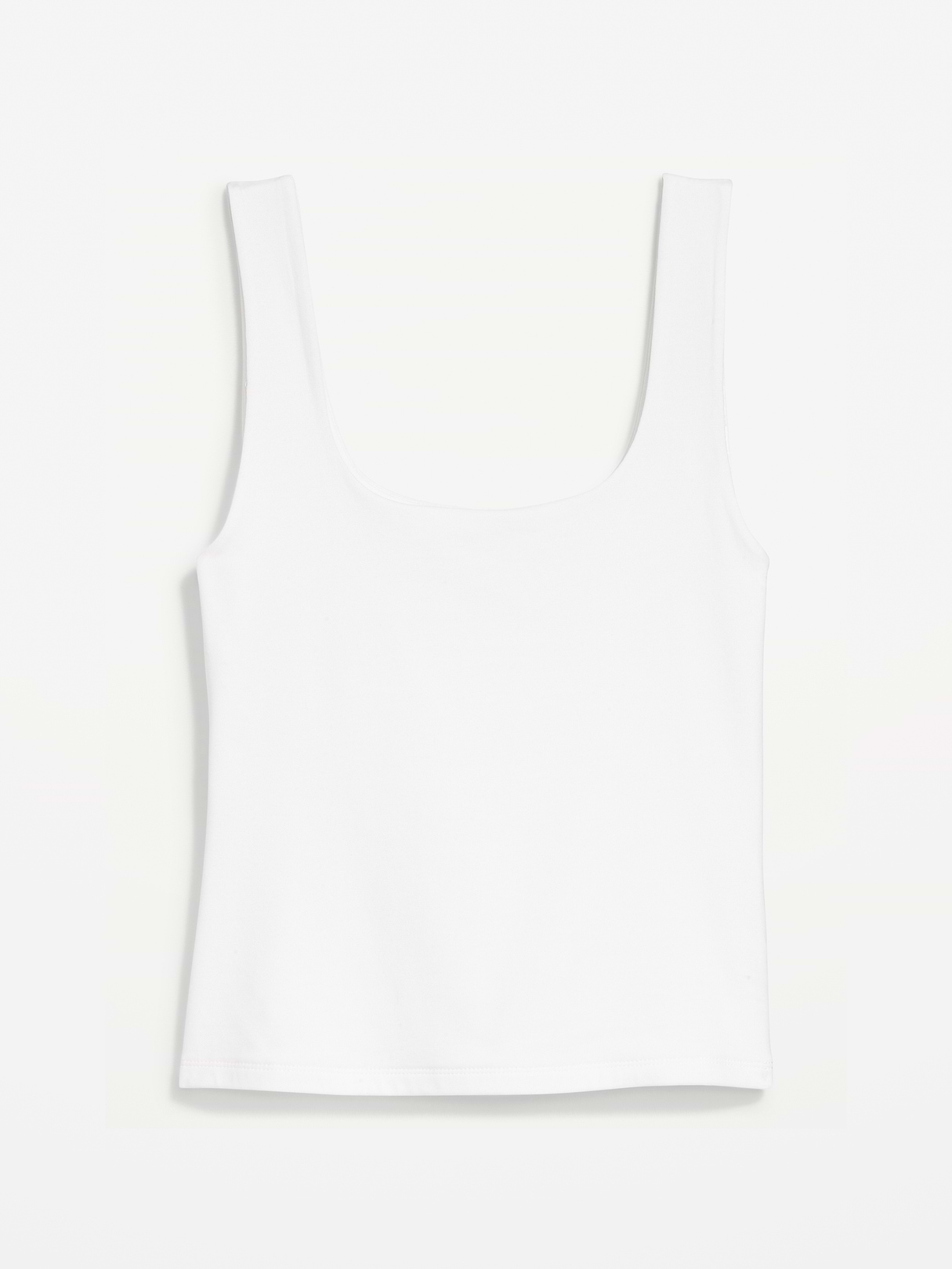 Hug Double-Layer Scoop-Neck Tank Top - Calla Lilies