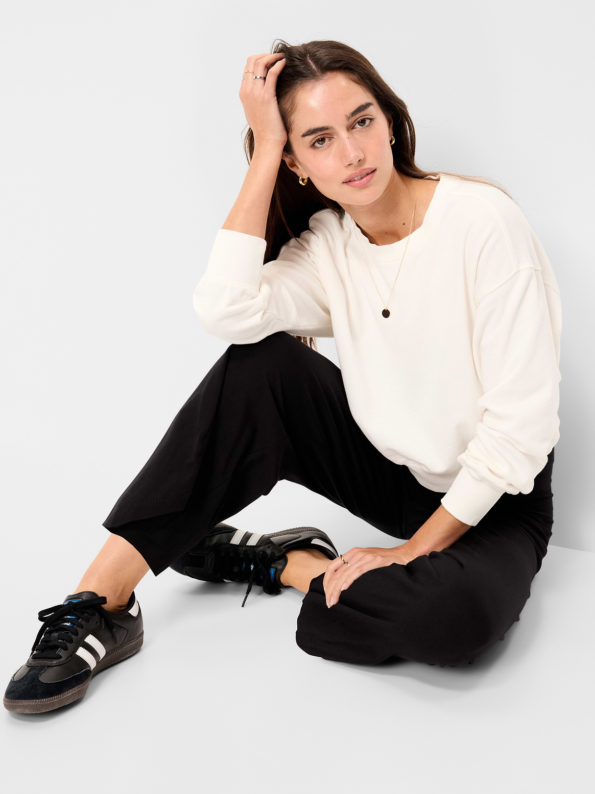 High-Waisted Fashion Wide-Leg Cropped Leggings - BlackJack