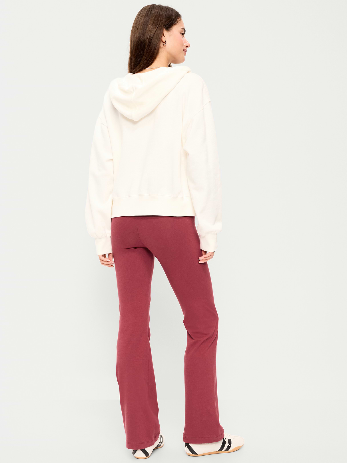 High-Waisted Flare Leggings - Red Clover