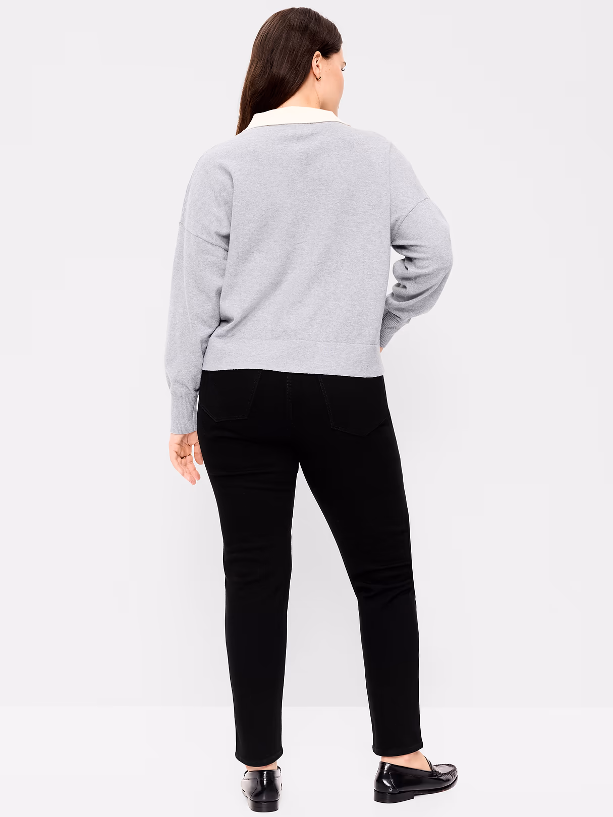 High-Waisted Slim Jeans - BlackJack