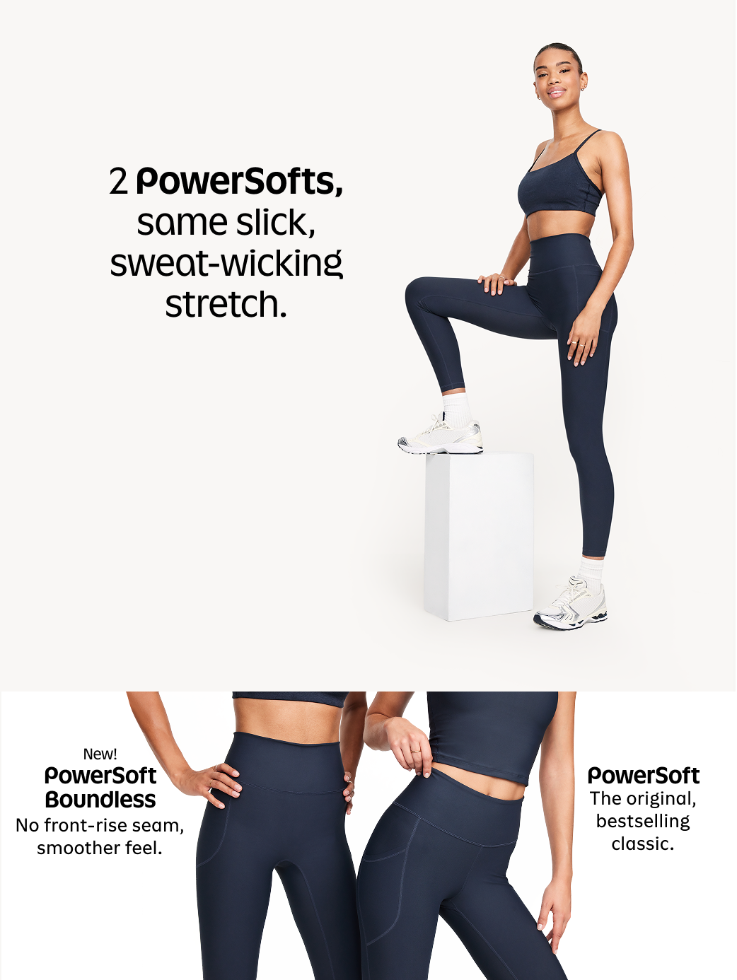 High-Waisted PowerSoft 7/8 Pocket Leggings - Black Jack (751143042)