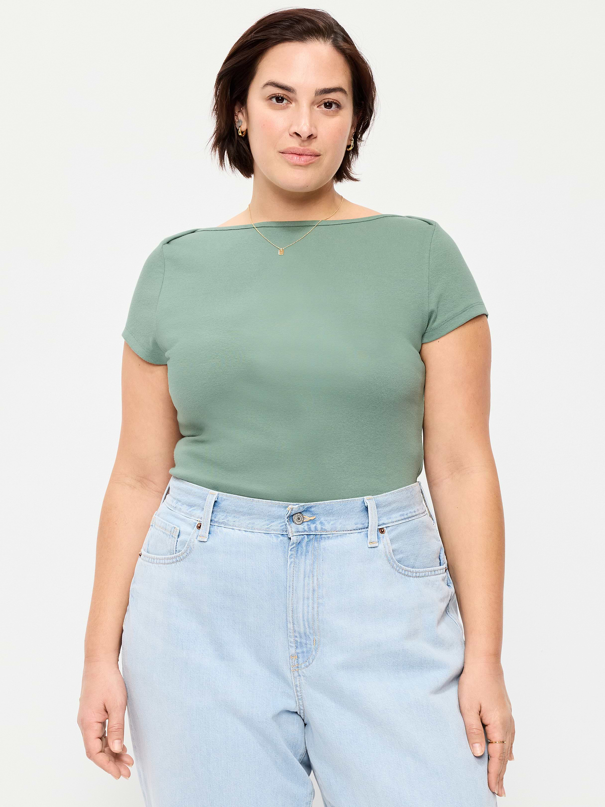 Snug Boatneck T-Shirt - Dried Herb