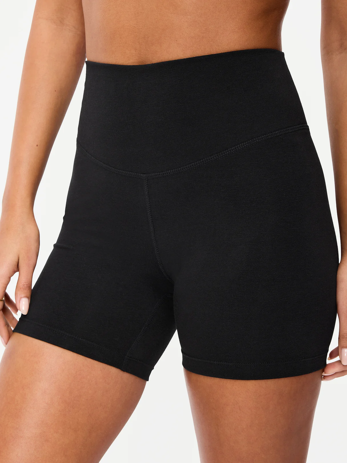 High-Waisted PowerChill Biker Shorts -- 5-inch inseam - Black Jack