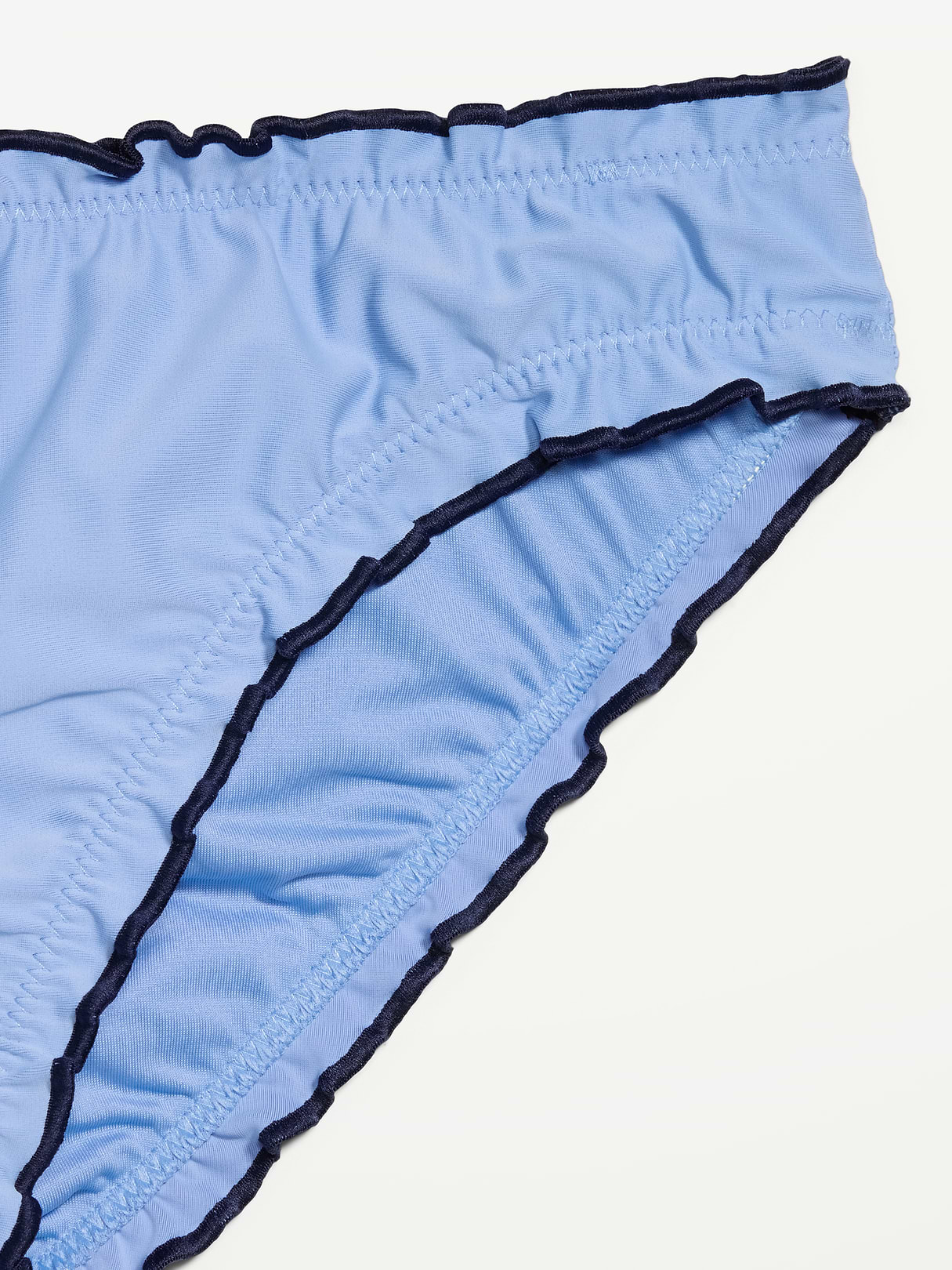 Mid-Rise Ruffle Trim Swim Bottoms - Lighthouse