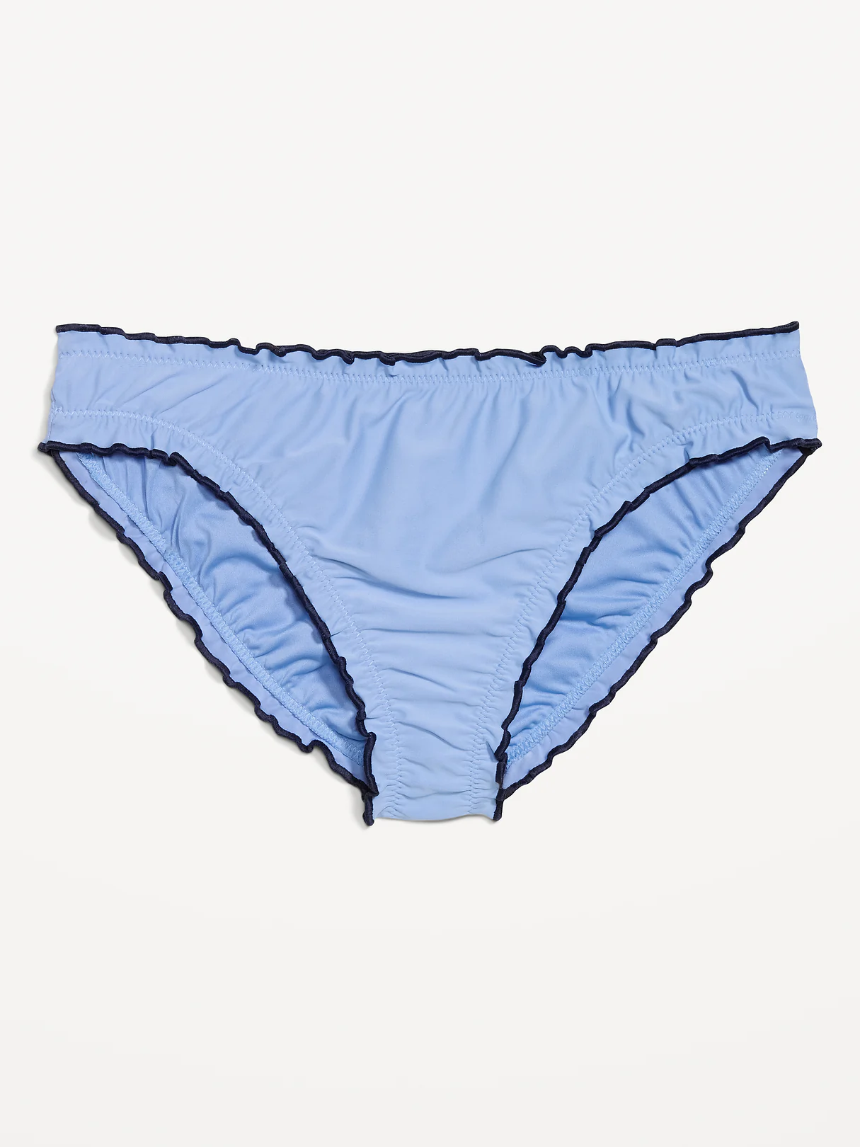 Mid-Rise Ruffle Trim Swim Bottoms - Lighthouse