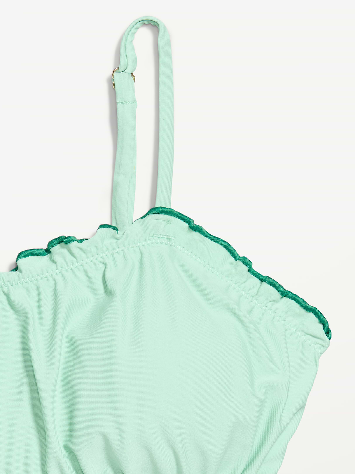 Scoop-Neck Ruffle Swim Top - Palo Verde