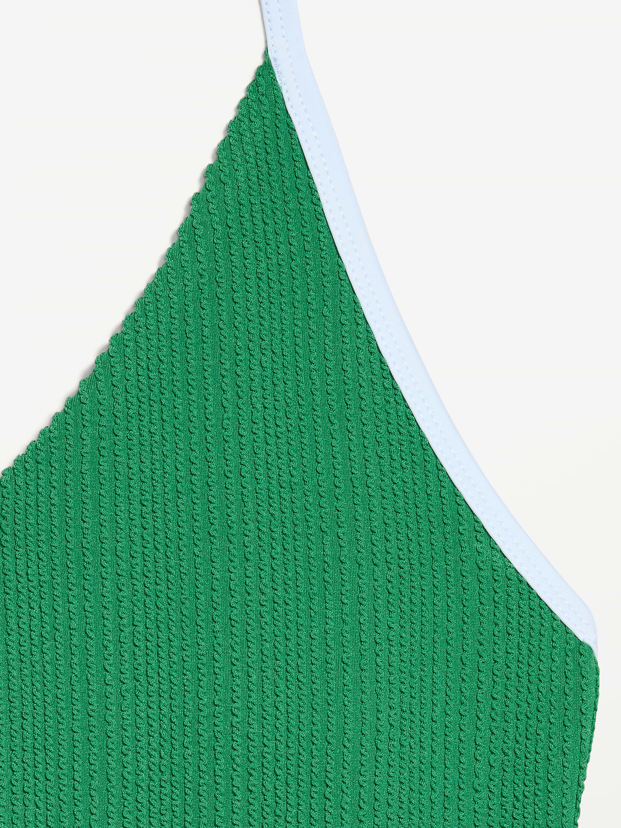 Pique V-Neck Halter Swimsuit - Emerald Pigment