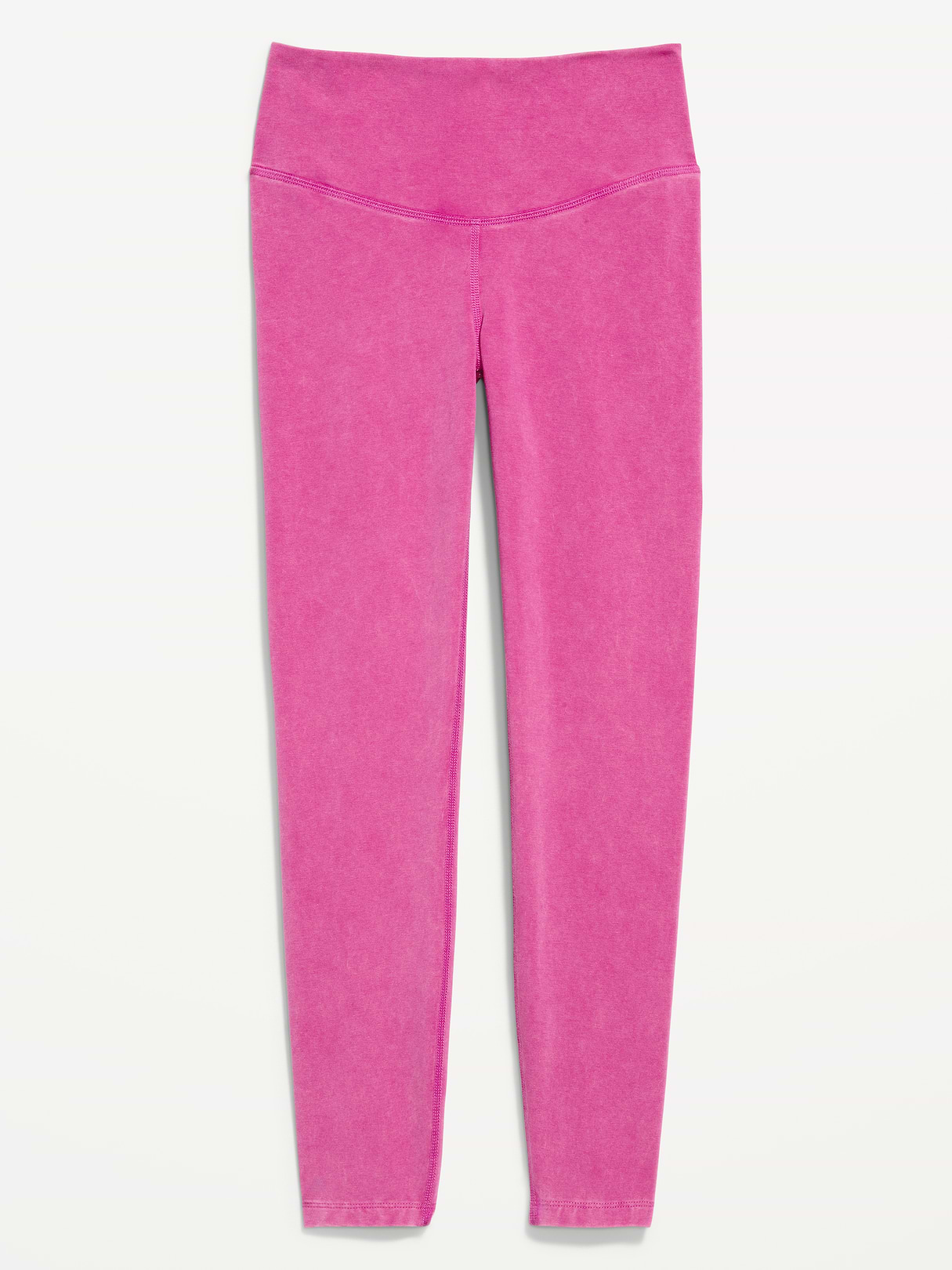 High-Waisted PowerChill 7/8 Cotton Leggings - Dragon Fruit (Washed)