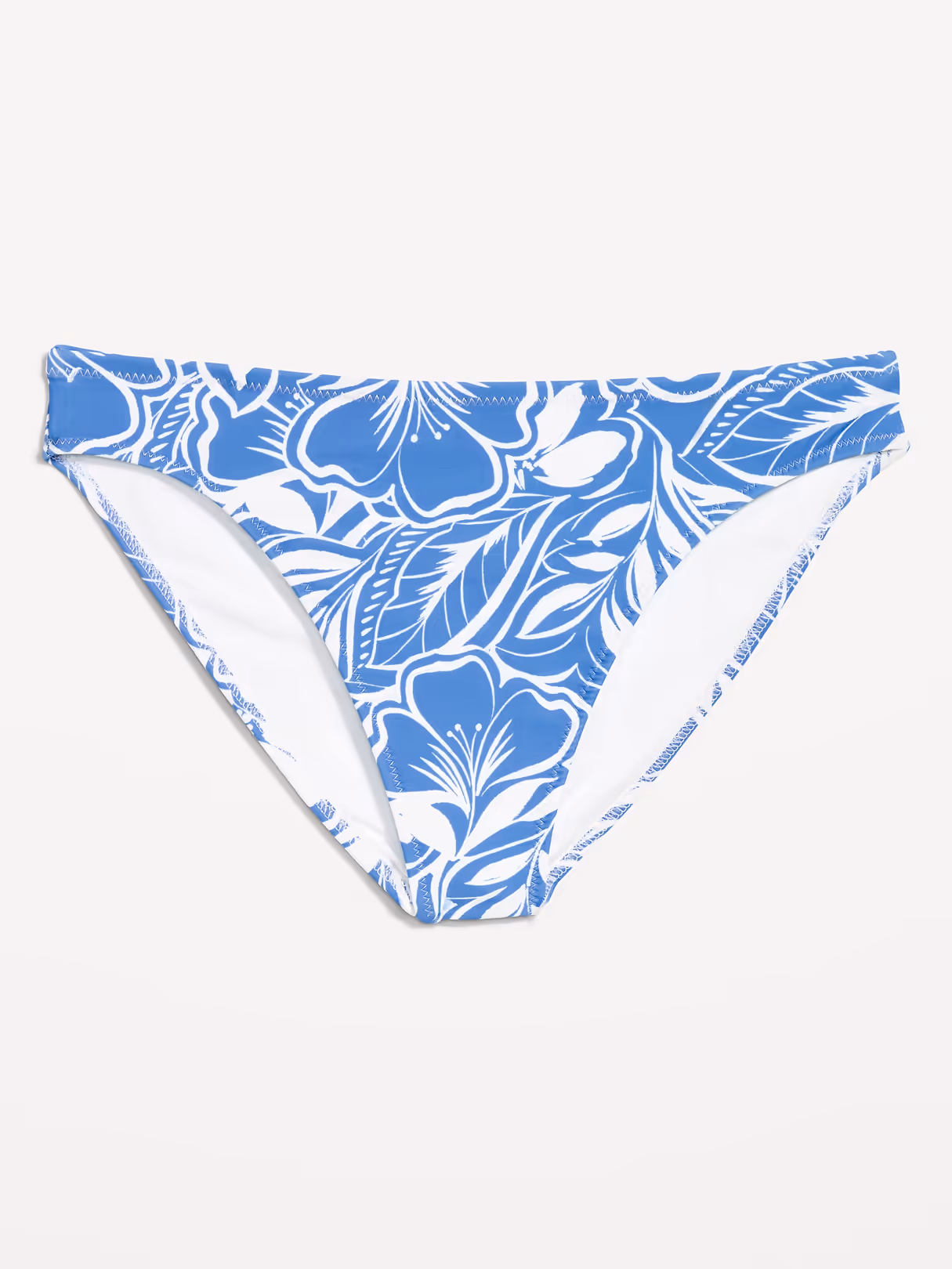 Mid-Rise Bikini Swim Bottoms - Blue Floral