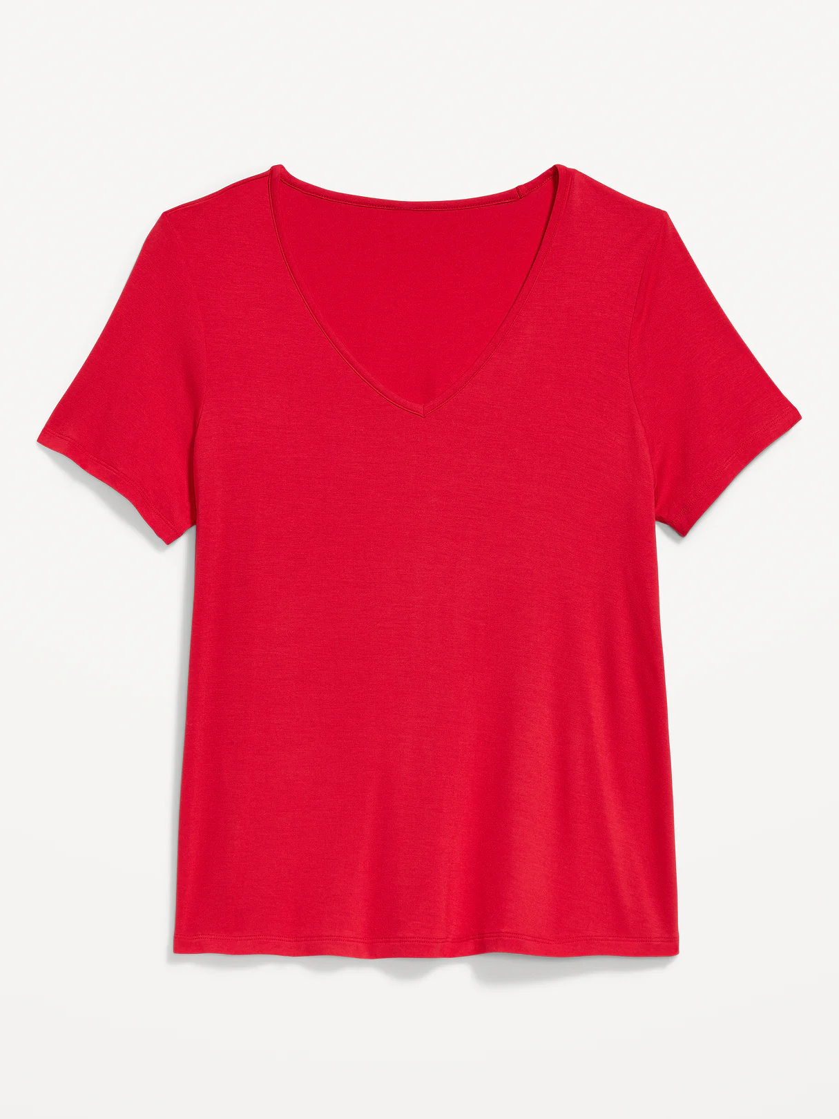 Luxe Slub-Knit T-Shirt - Amaryllis
