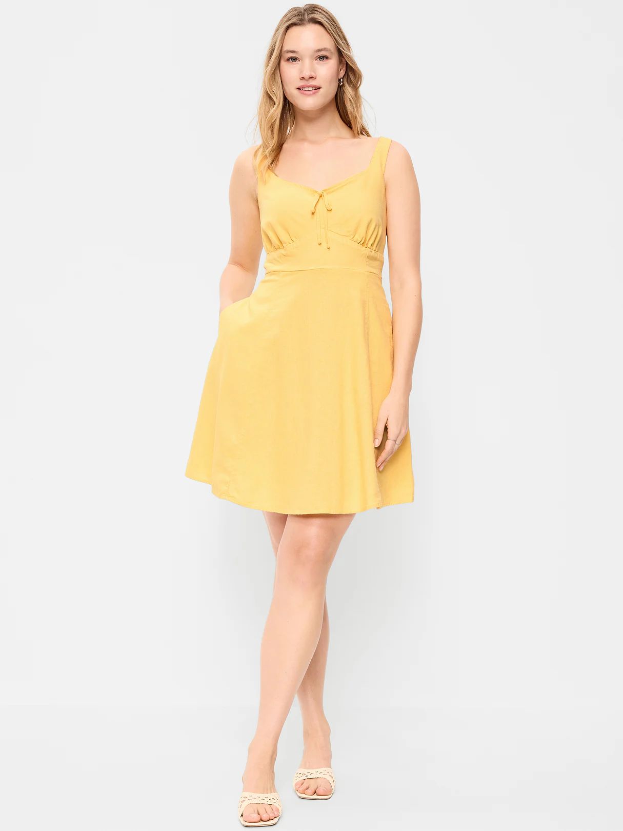 Fit & Flare Cami Mini Dress - Mystic Yellow
