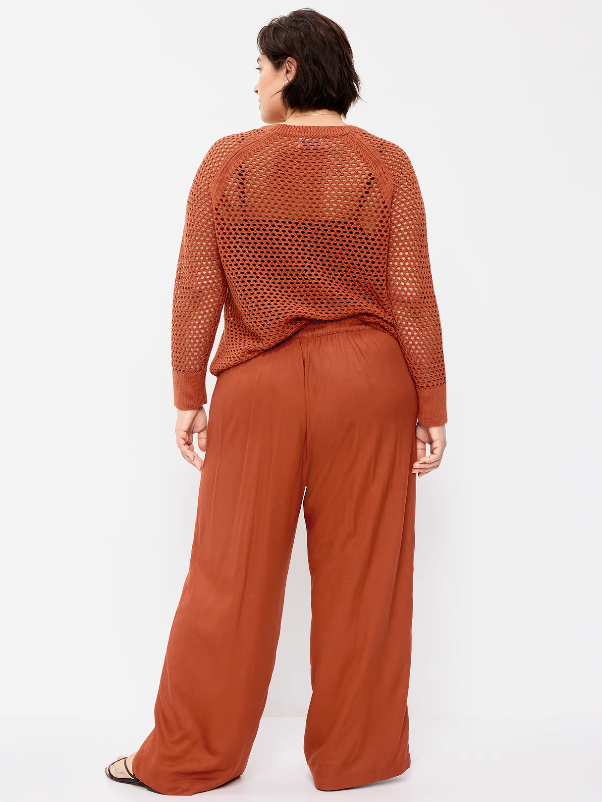 High-Waisted Playa Wide-Leg Pants - Russet Moon