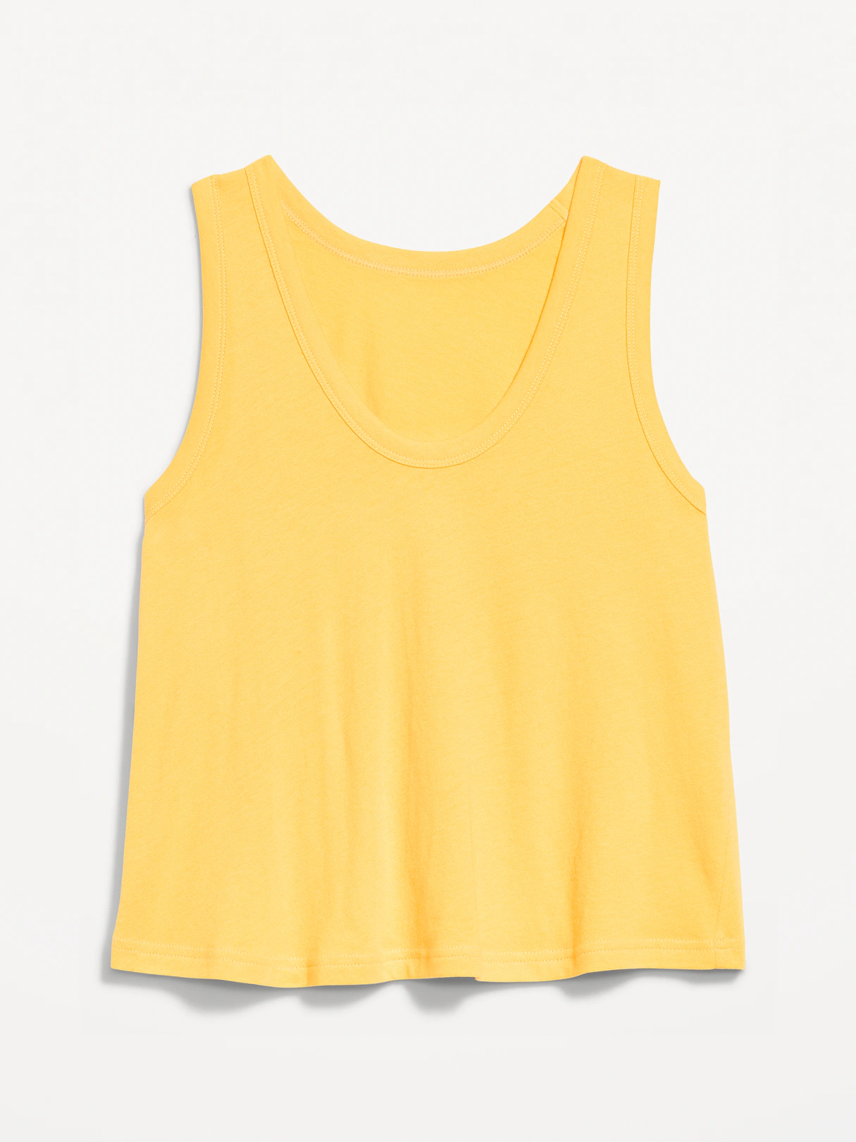 Relaxed Scoop-Neck Tank Top - Golden Yarrow