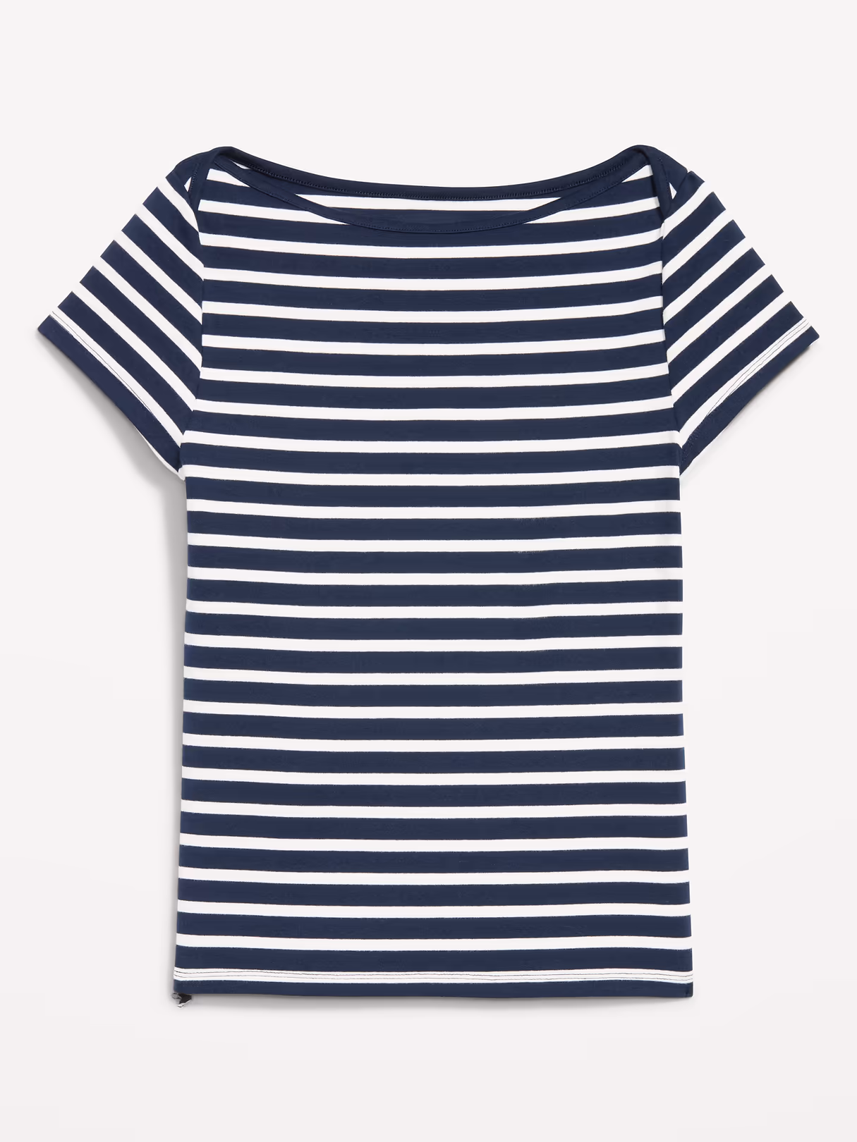 Snug Boatneck T-Shirt - Navy Stripe