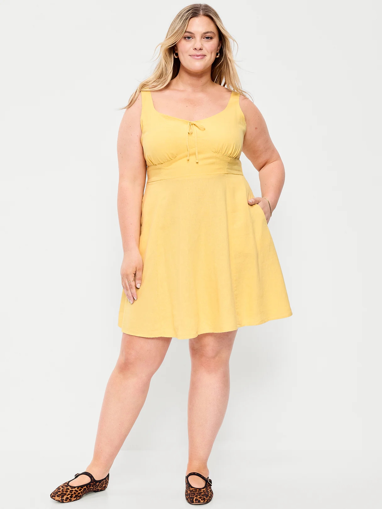 Fit & Flare Cami Mini Dress - Mystic Yellow