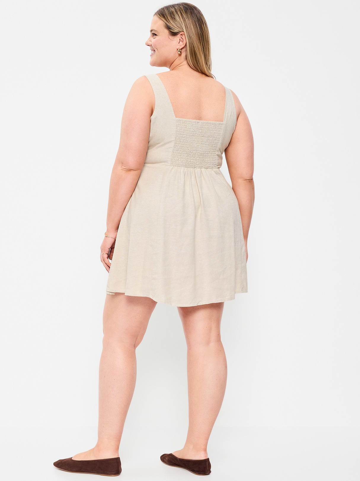 Fit & Flare Cami Mini Dress - Flax Linen