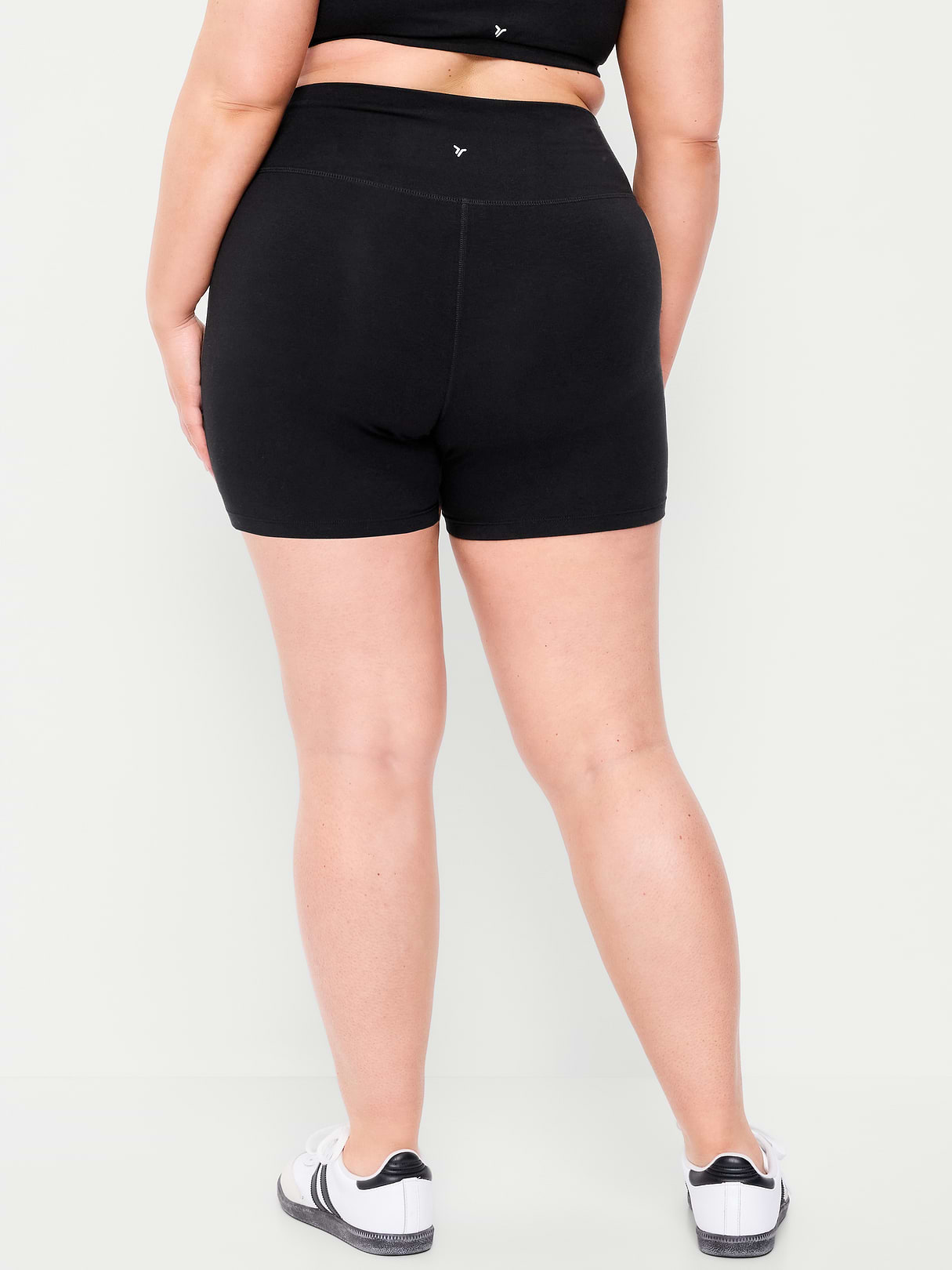 High-Waisted PowerChill Biker Shorts -- 5-inch inseam - Black Jack